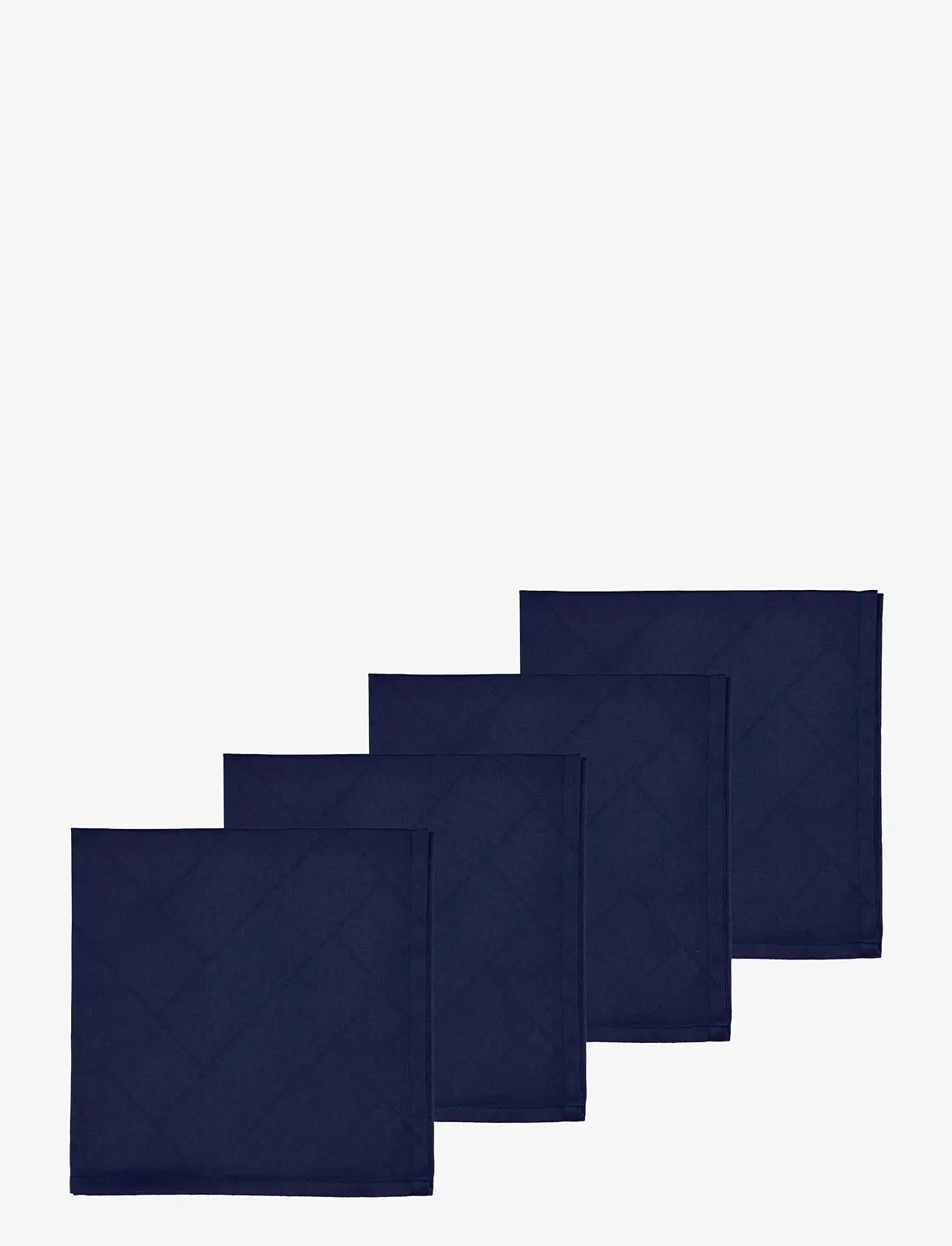 Södahl - Napkins Tiles Damask Indigo 4 pcs - stoffservietten - indigo - 0