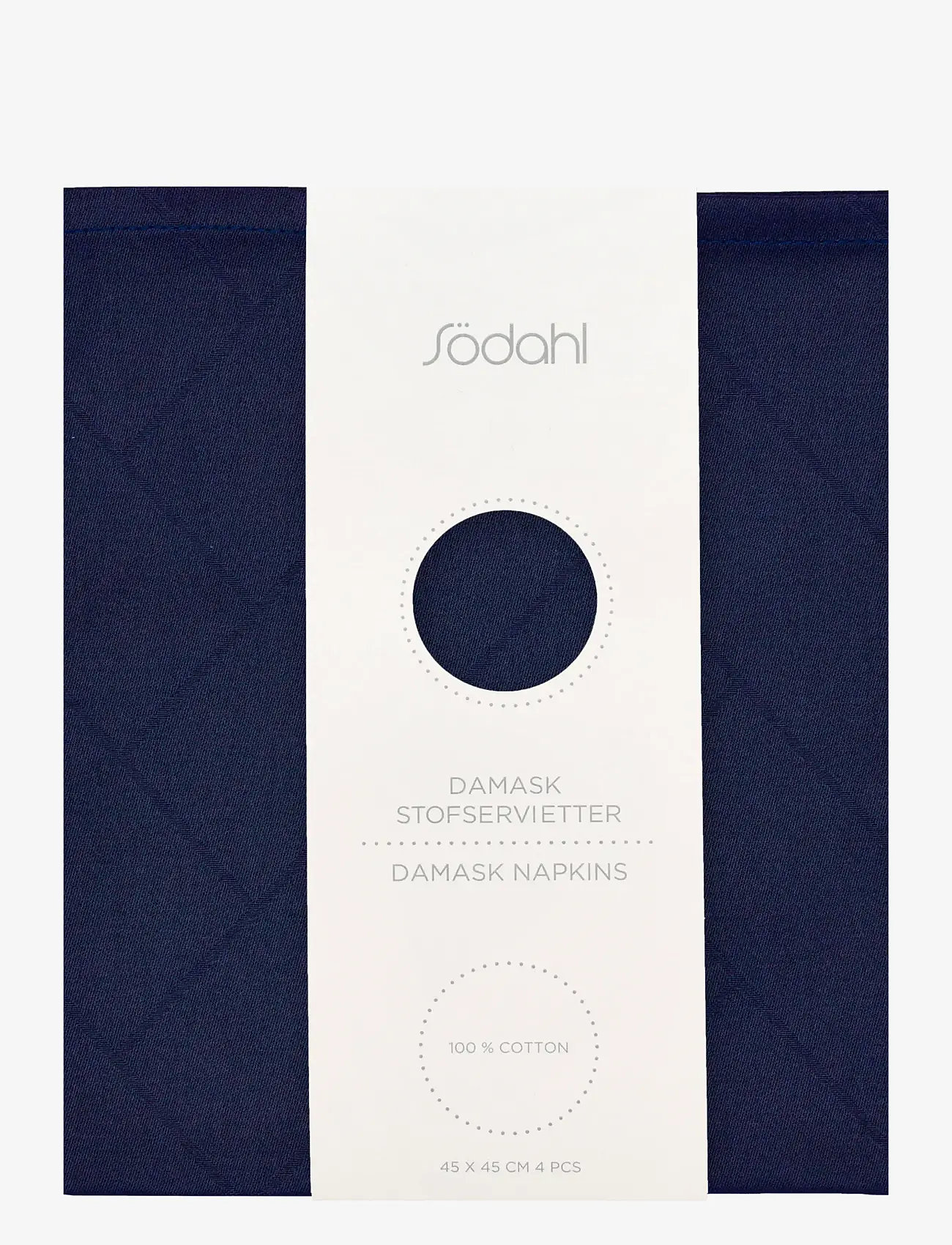 Södahl - Napkins Tiles Damask Indigo 4 pcs - stoffservietten - indigo - 1