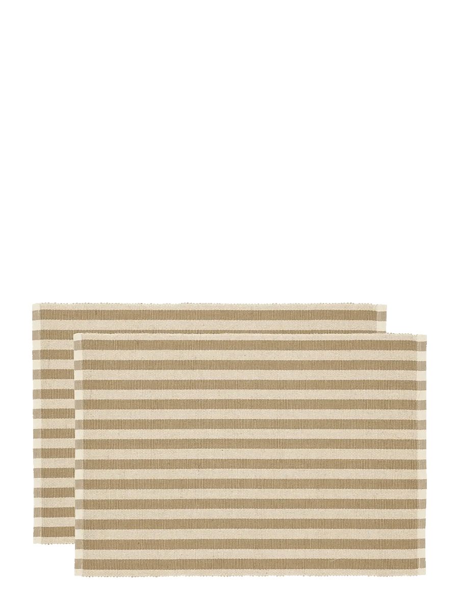 Södahl - Placemat Statement Stripe 2-pck - taldrikualused - beige - 1