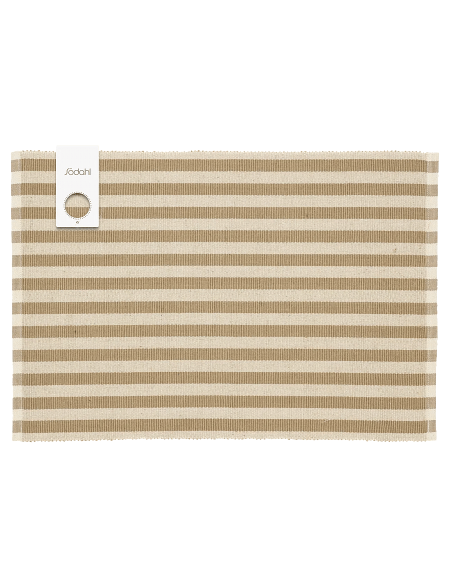 Södahl - Placemat Statement Stripe 2-pck - taldrikualused - beige - 2