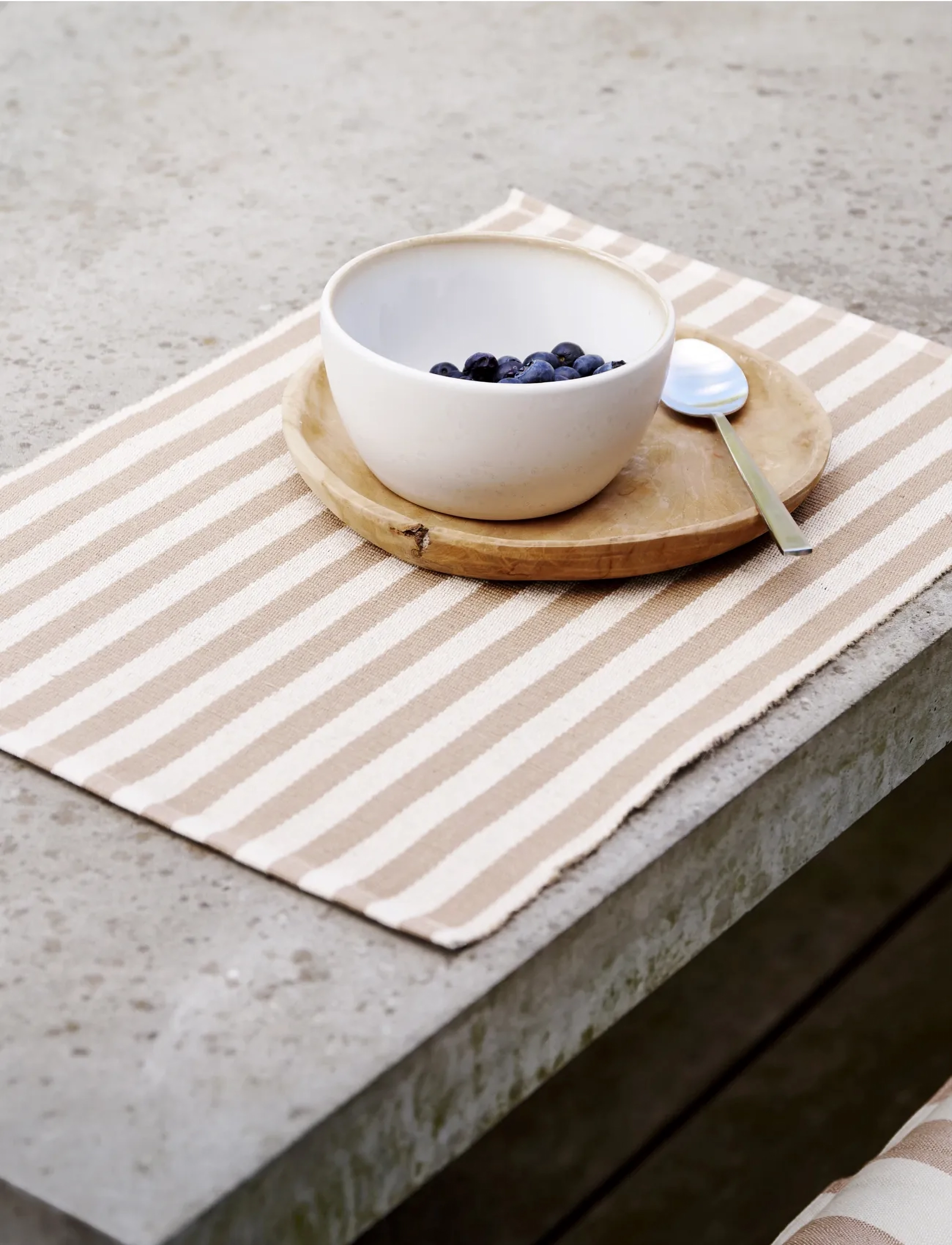 Södahl - Placemat Statement Stripe 2-pck - placemats - beige - 3
