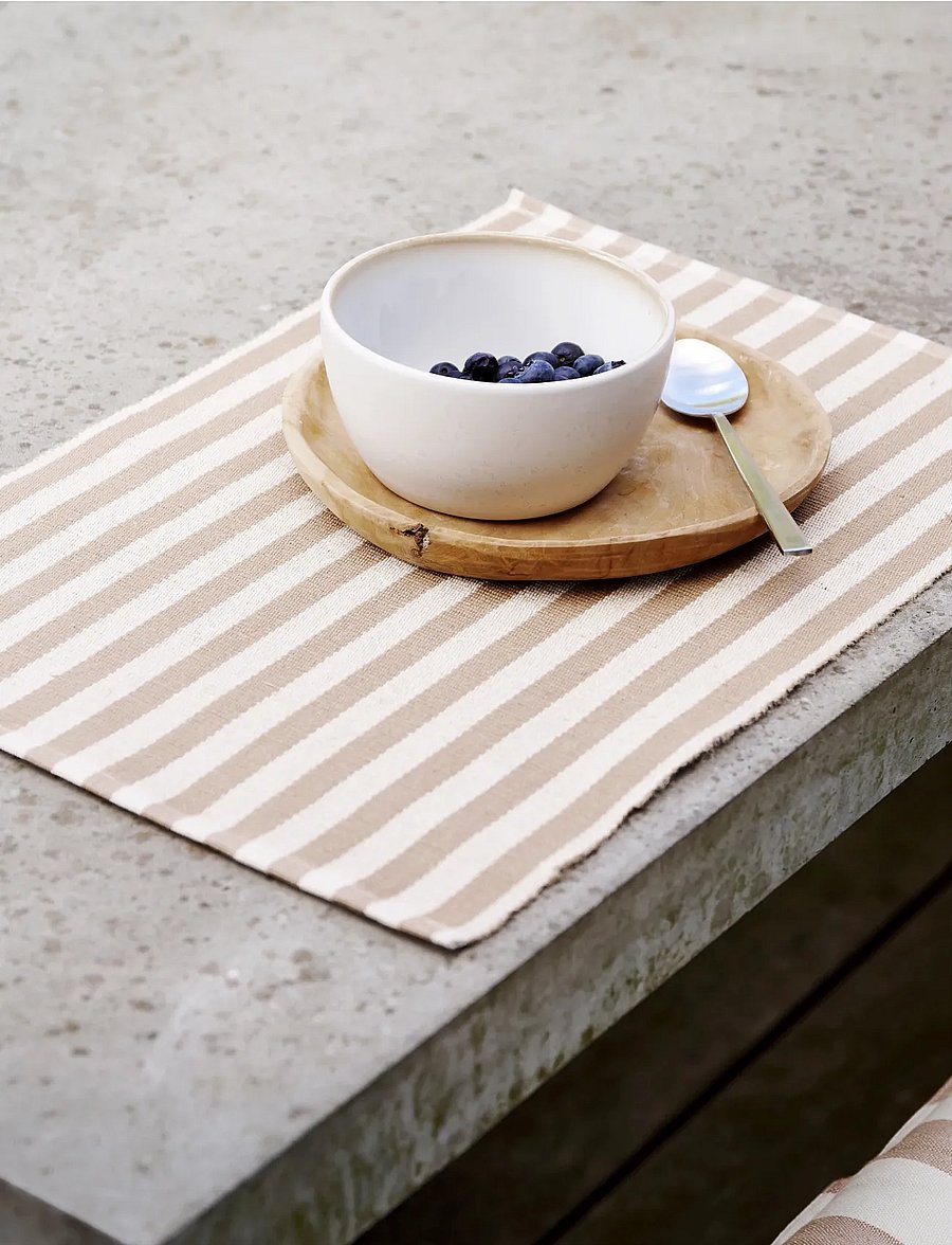 Södahl - Placemat Statement Stripe 2-pck - taldrikualused - beige - 3