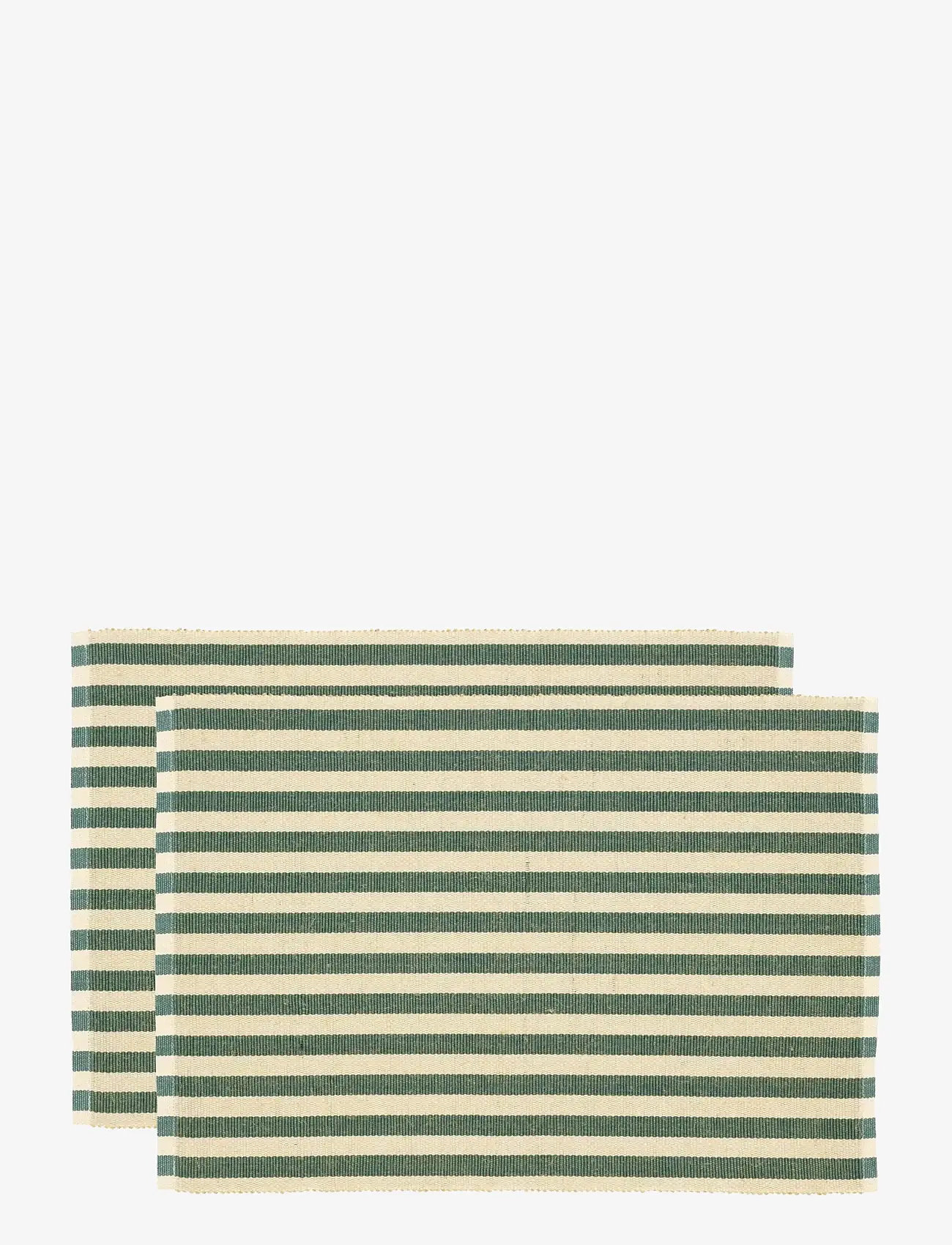 Södahl - Bordstablett 33x48 2-pack Statement Stripe Green - bordstabletter - green - 1