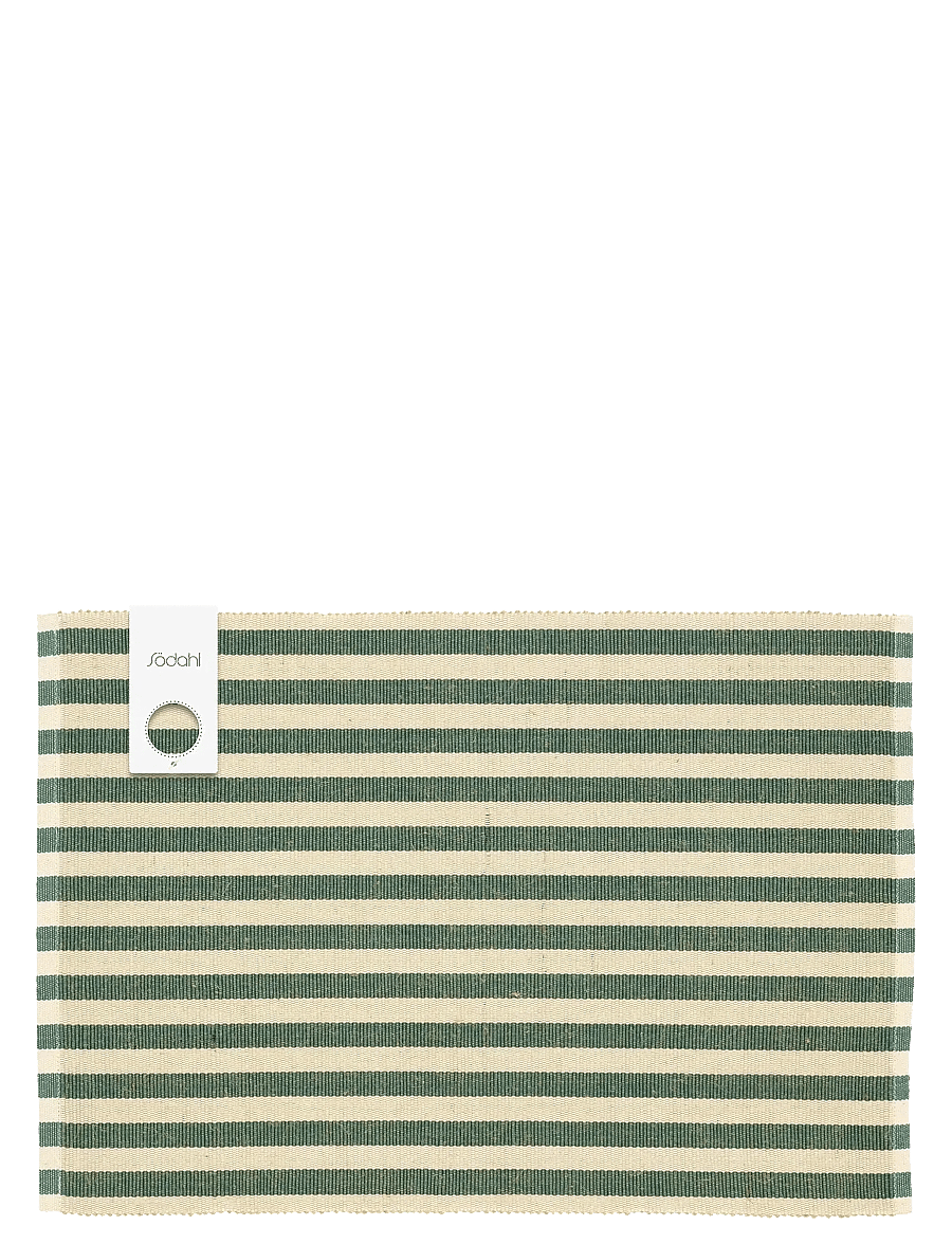 Södahl - Placemat 33x48 2-pck Statement Stripe Green - taldrikualused - green - 2
