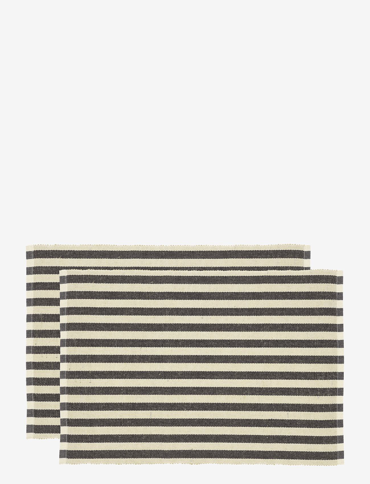 Södahl - Bordstablett 33x48 2-pack Statement Stripe Ash - bordstabletter - ash - 1