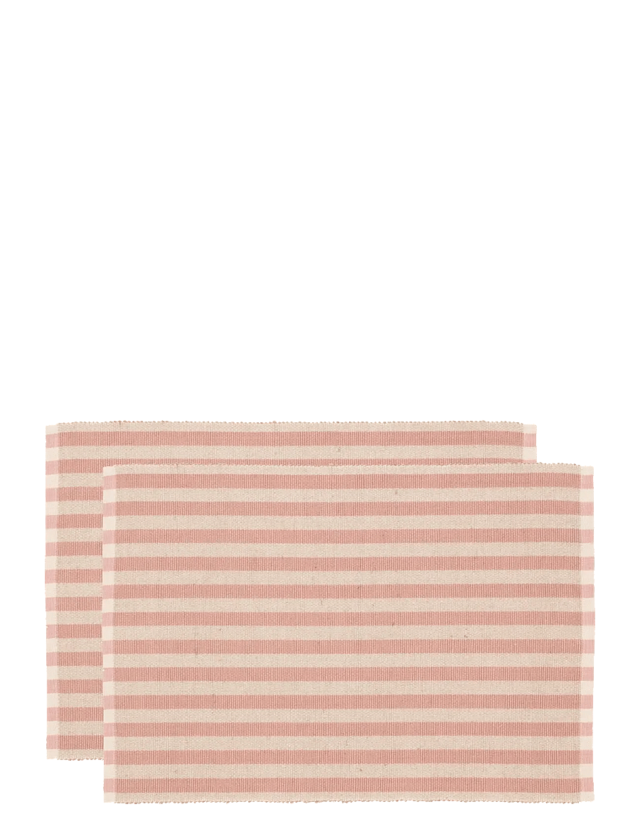 Södahl - Placemat 33x48 2-pck Statement Stripe Rose - platzdeckchen - rose - 1