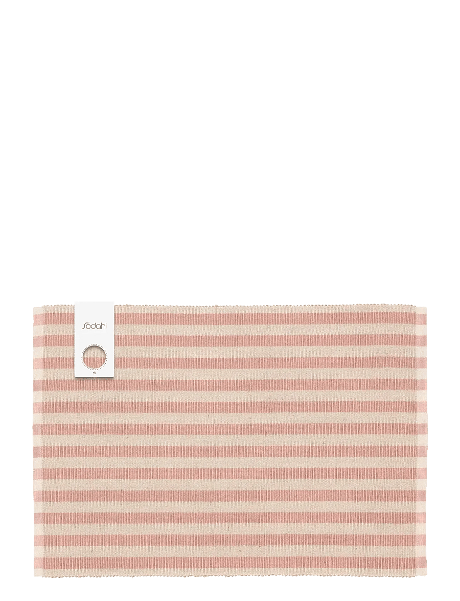 Södahl - Placemat 33x48 2-pck Statement Stripe Rose - platzdeckchen - rose - 2