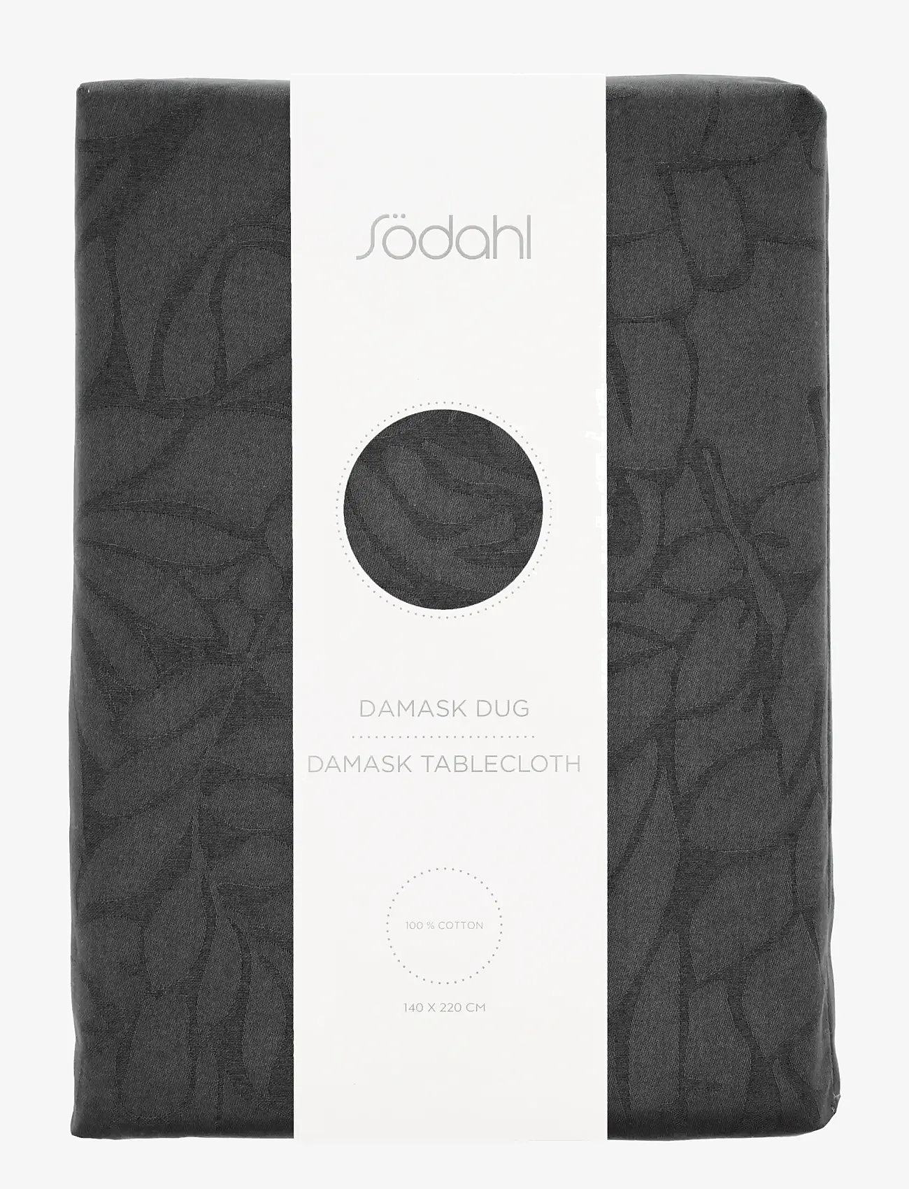 Södahl - Dug 140x220 Abstract leaves Damask Ash - køb efter pris - ash - 0