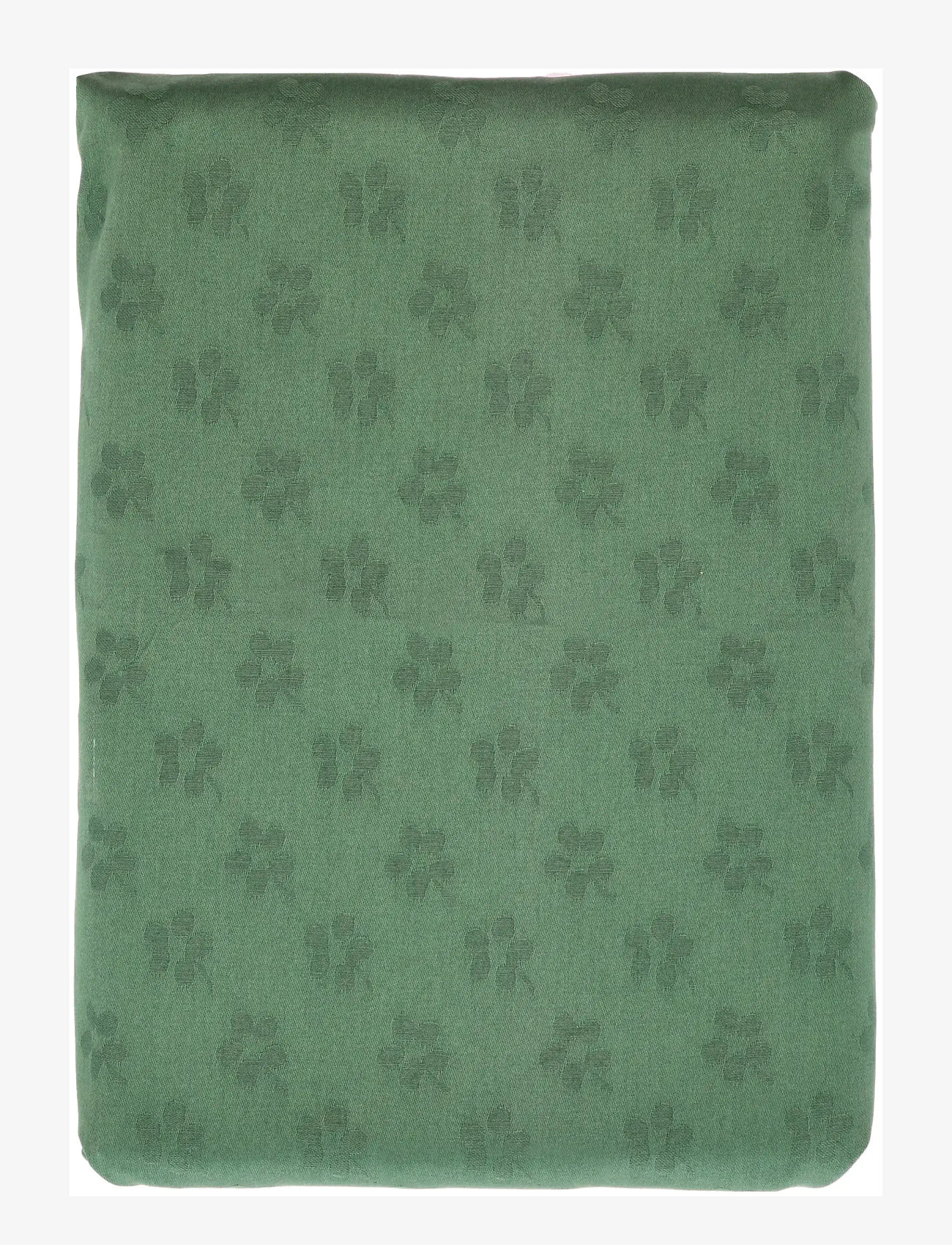 Södahl - Tablecloth 140x370 Forget-me-not Damask Green - staltiesės ir stalo takeliai - green - 1