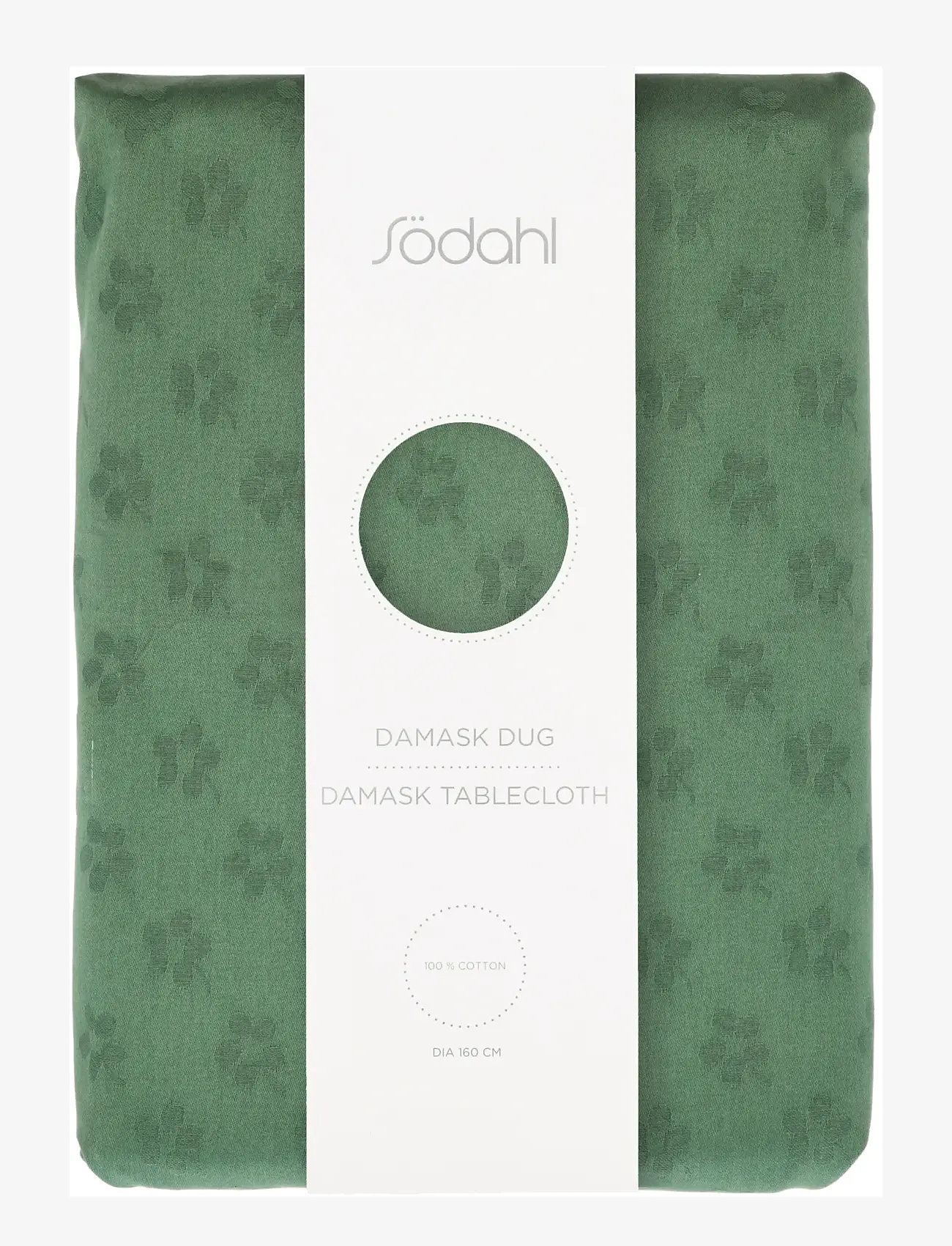 Södahl - Tablecloth dia160 Forget-me-not Damask Green - tischdecken & tischläufer - royal blue - 3