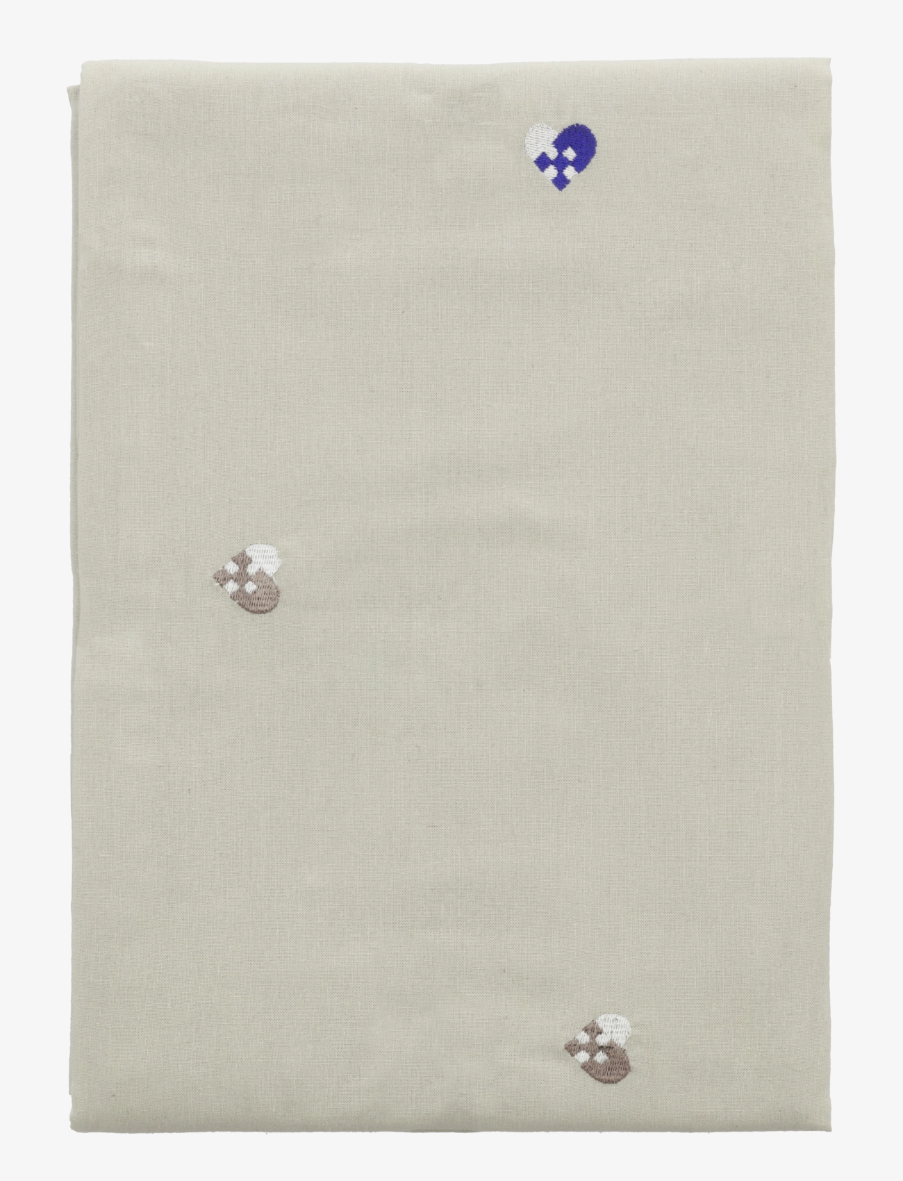 Södahl - Tablecloth 140x220 Christmas Hearts Embroidery Blue - blue - 0
