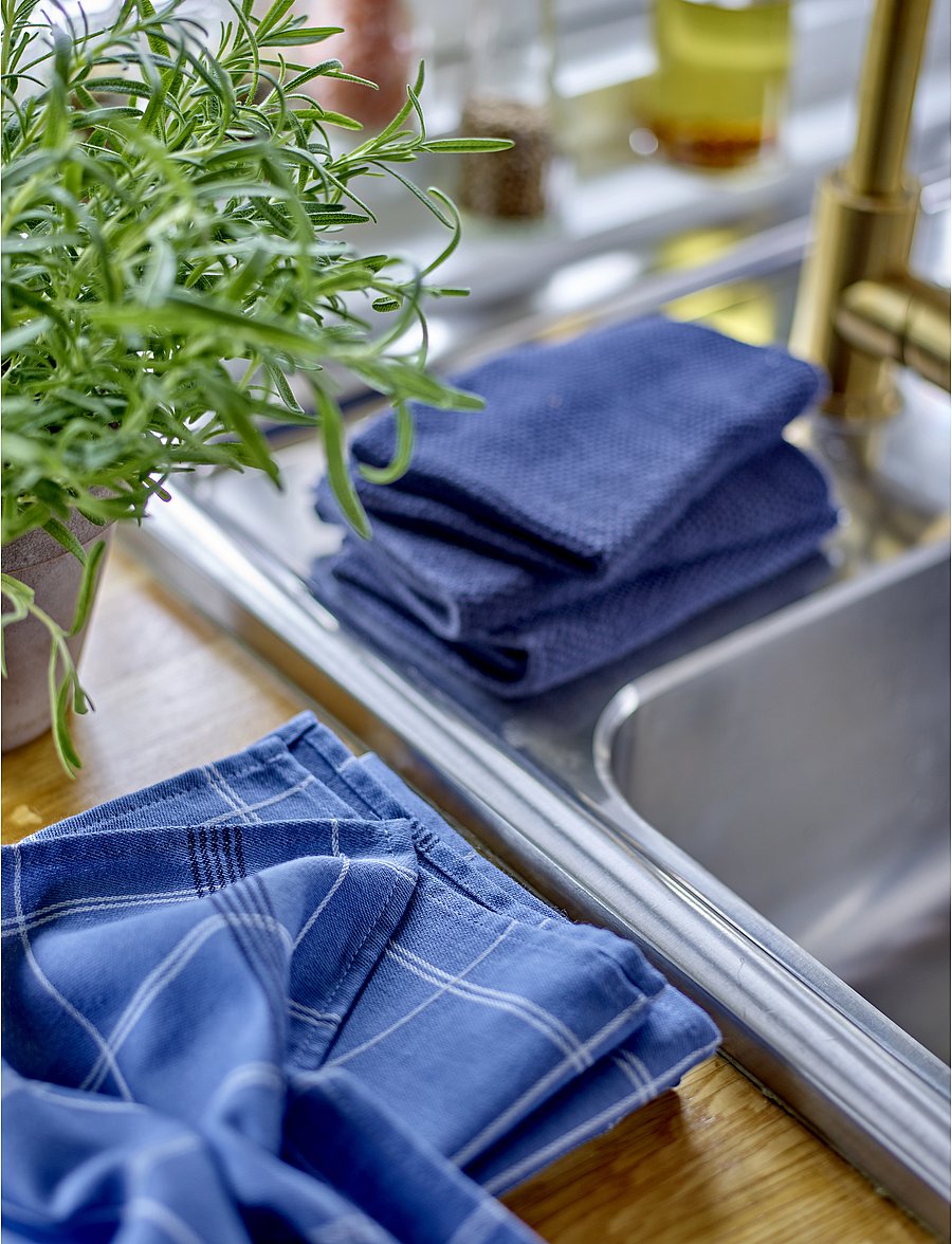 Södahl - Tea towel Minimal - köögirätikud - blue - 0
