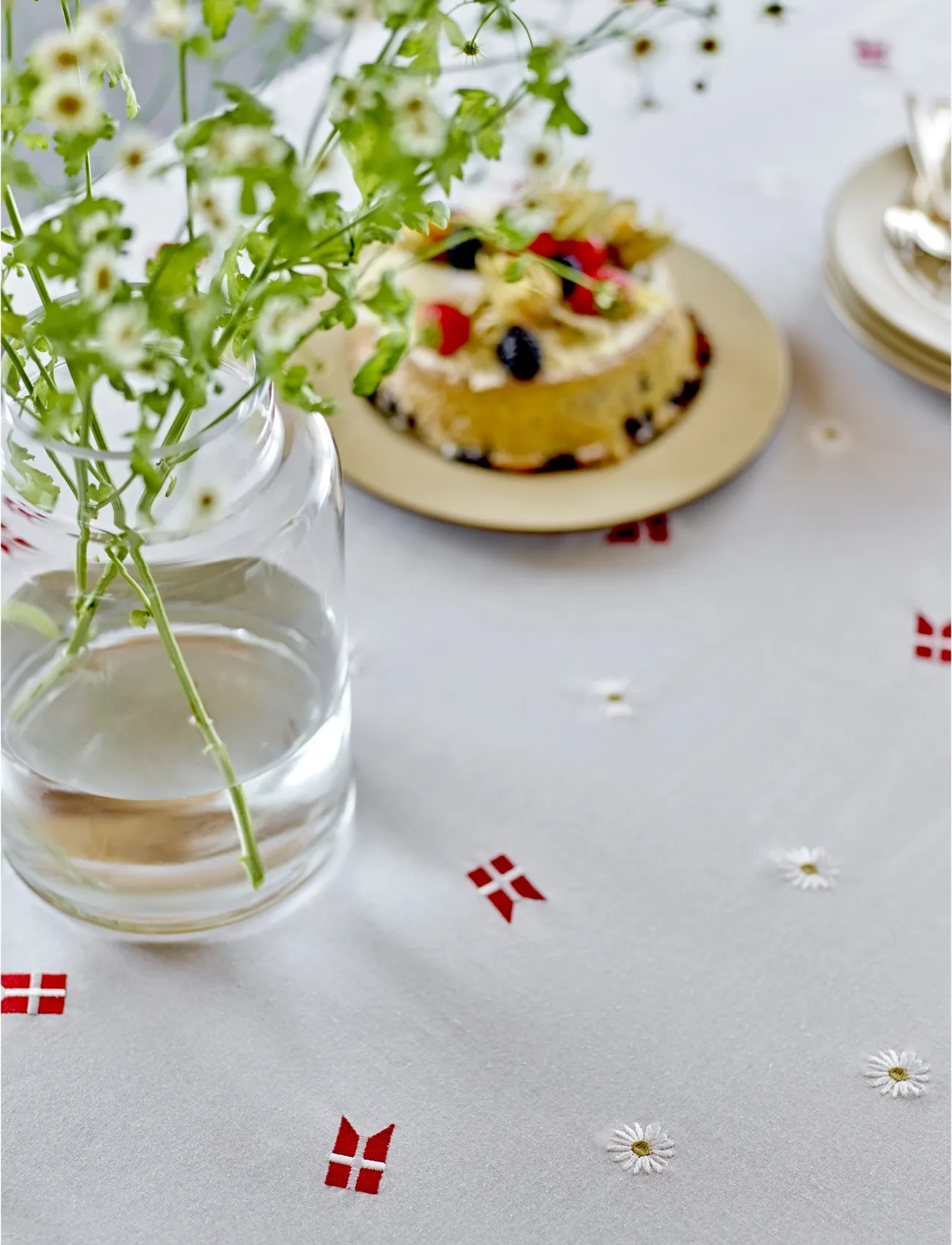 Södahl Dug Tillykke, 140X270, Kitchen Textiles, Weiß - Tablecloths & Table Runners, Homeware