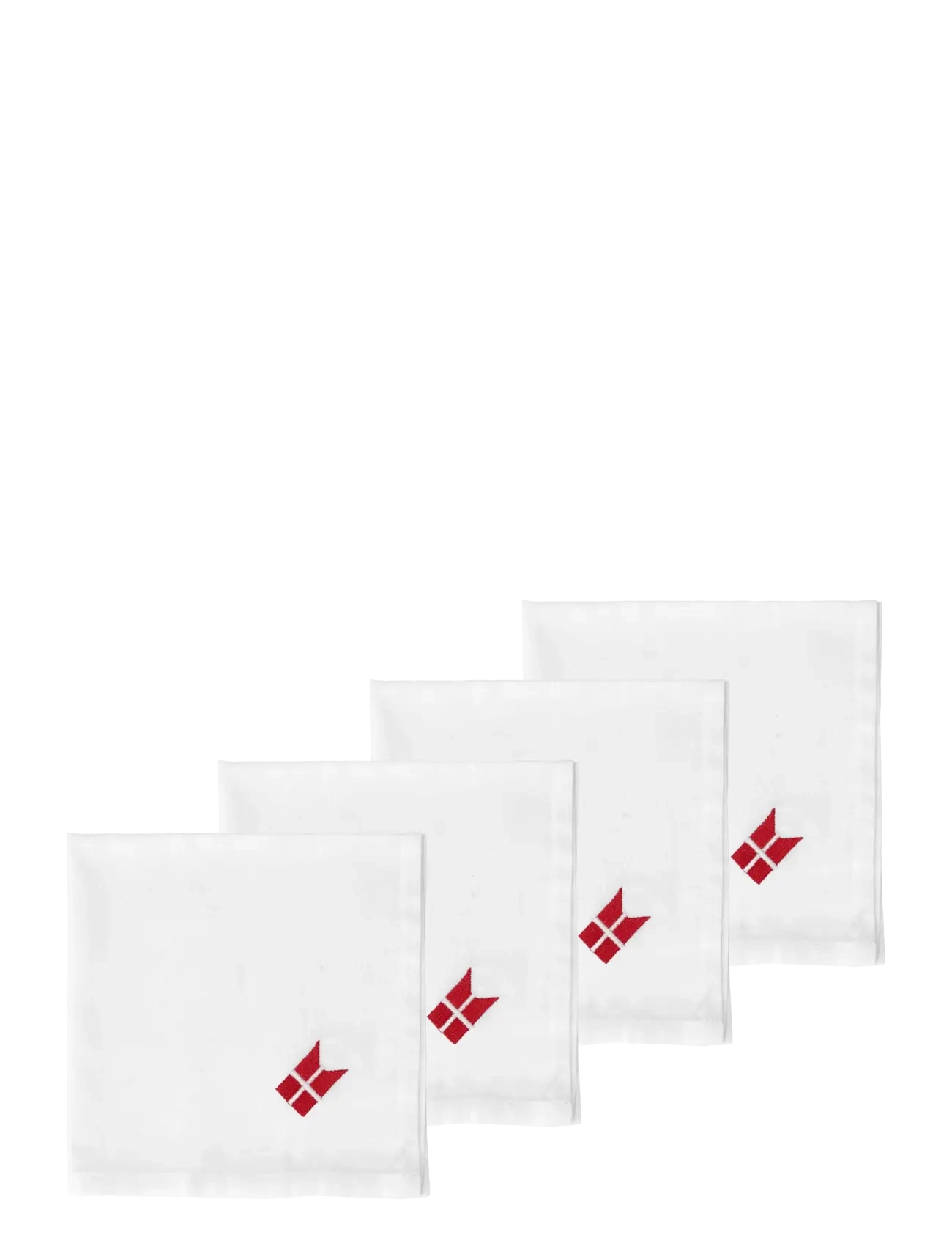 Södahl Napkins Tillykke 4 pcs - Servietten - WHITE / white