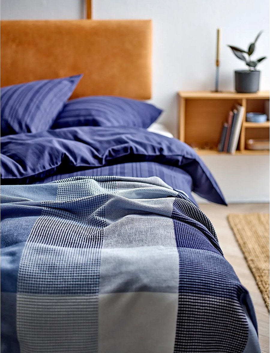 Södahl - Bed linen 140x200 Noble Navy blue - voodiriiete komplektid - navy blue - 4