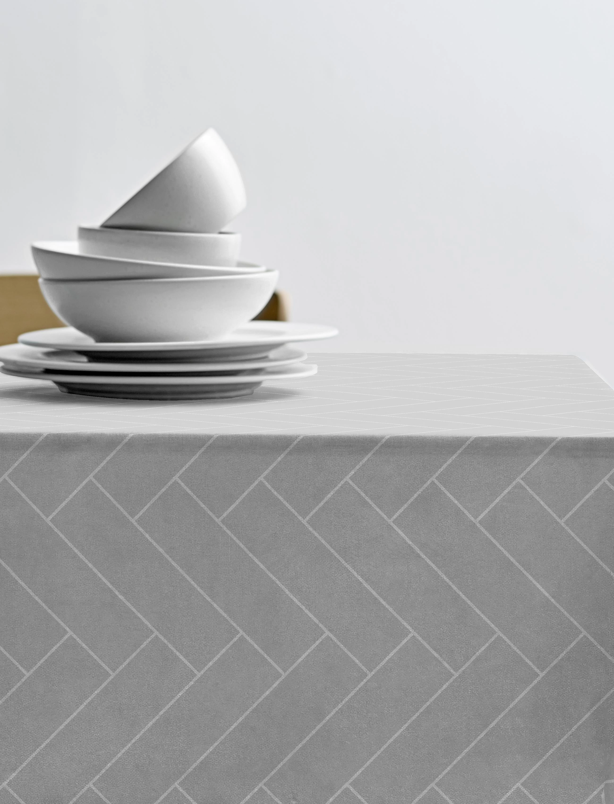 Södahl - Duk Tiles - bordsdukar & löpare - light grey - 1