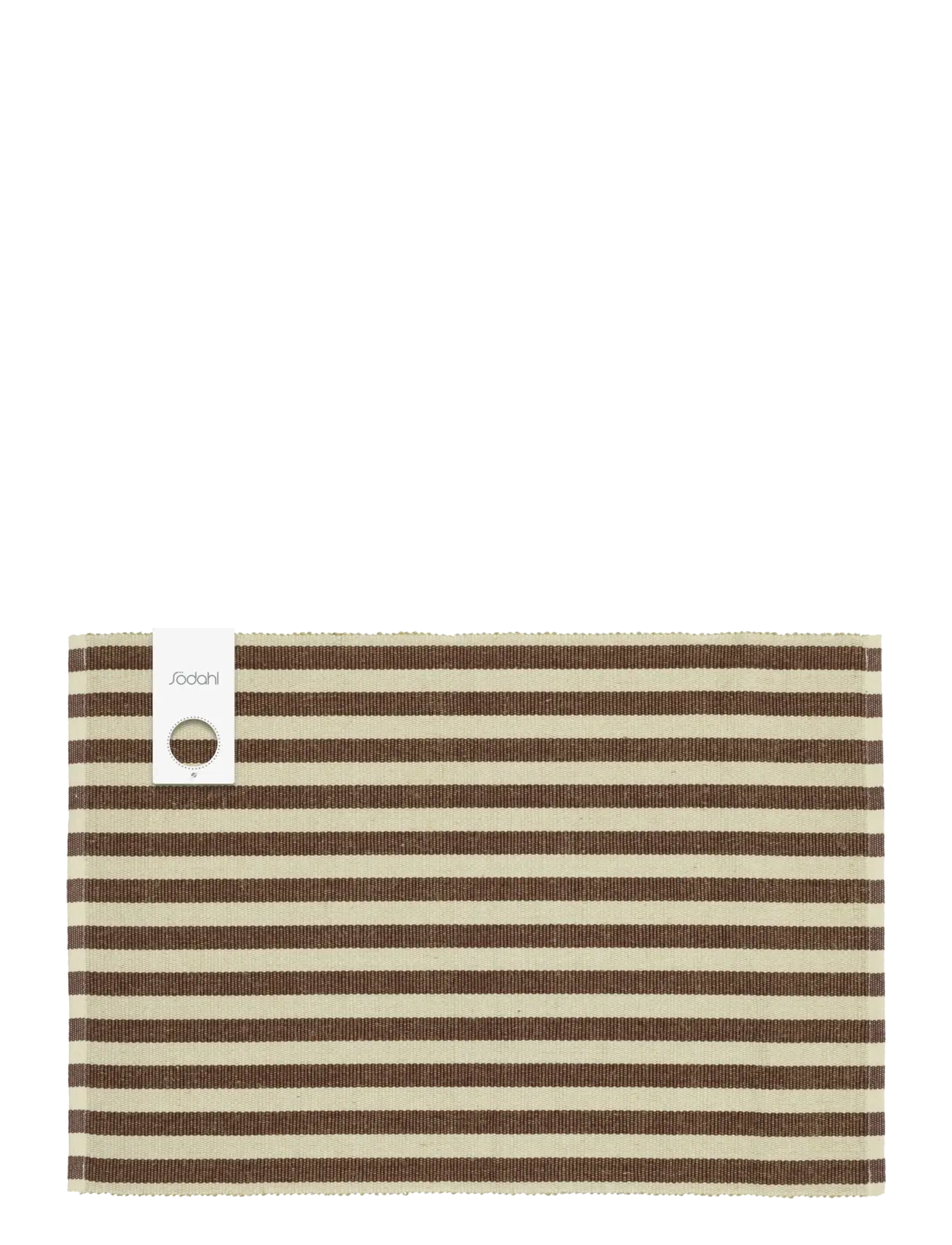 Placemat Statement Stripe 2-pck - COFFEE BROWN