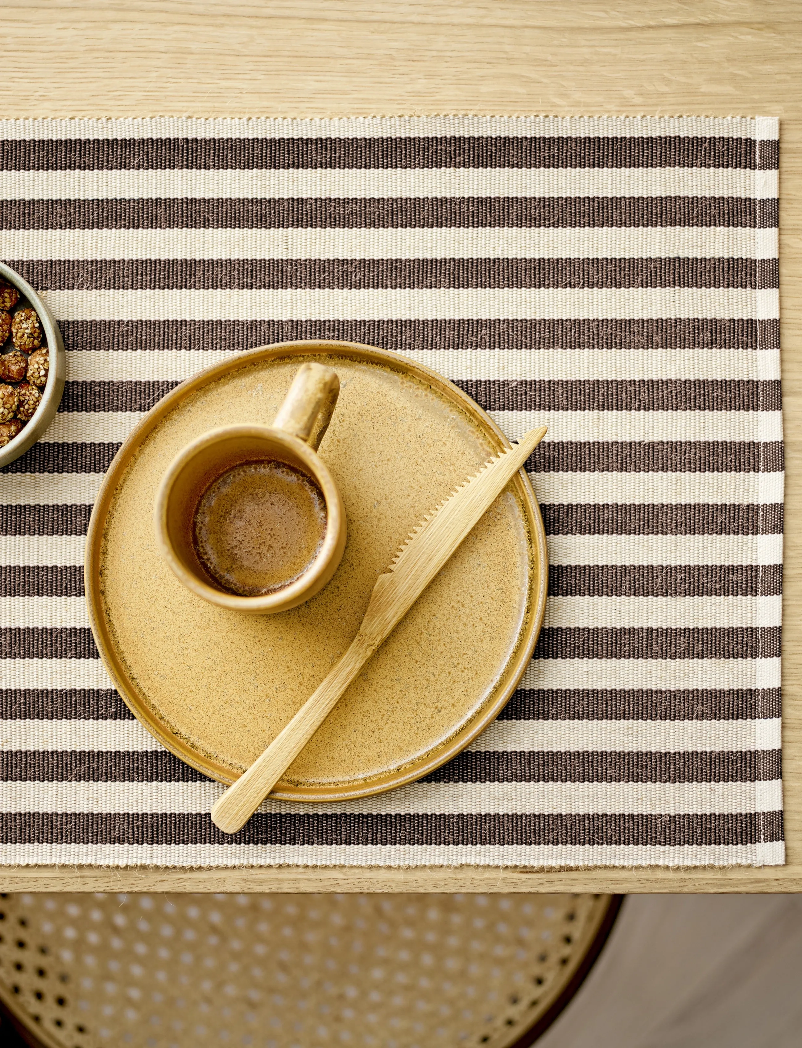 Södahl Dækkeserviet Statement Stripe 2-Pk, 33X48, Tableware, Beige - Placemats, Homeware