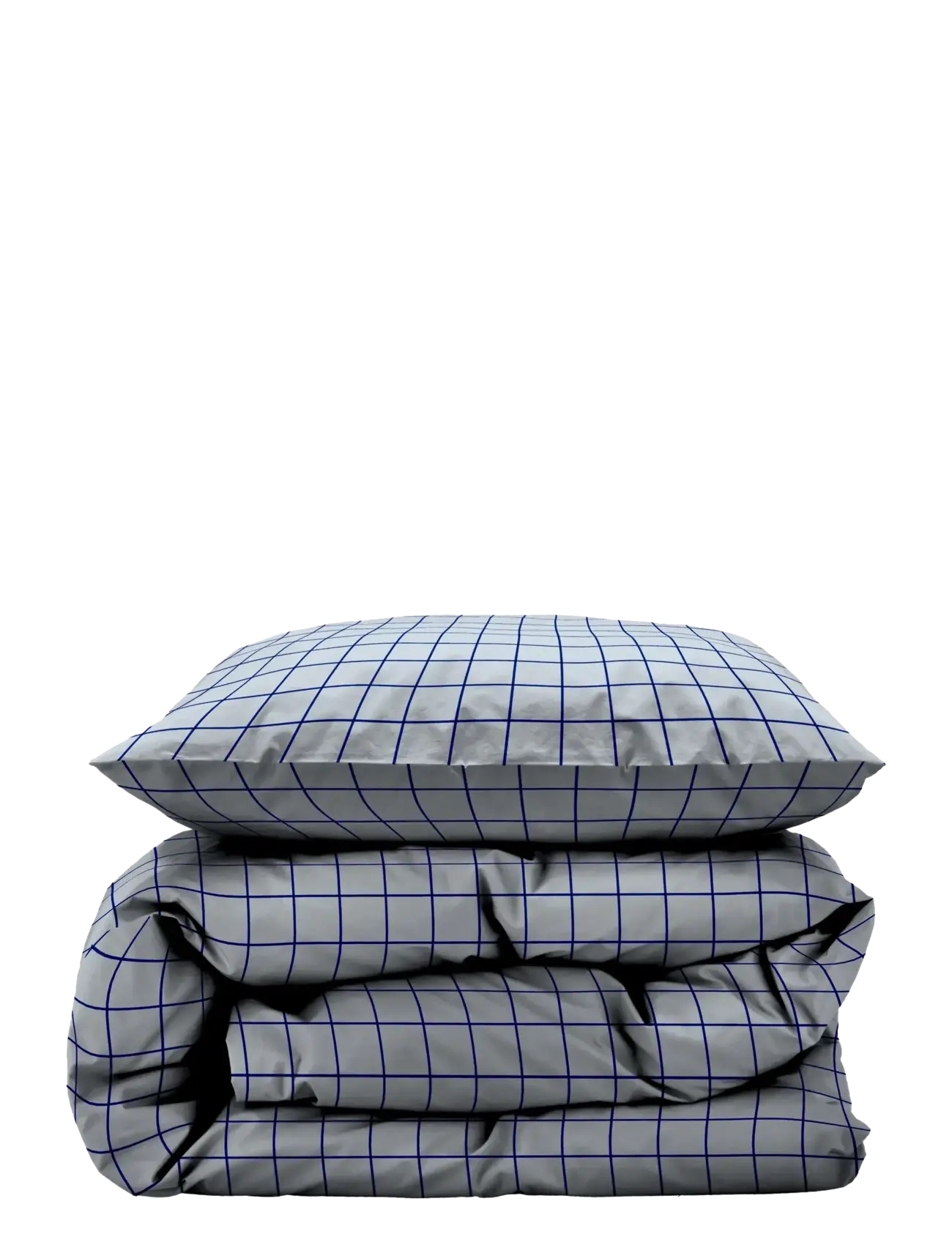 Södahl Sengetøj Vista - Tekstiler - LINEN BLUE / grey