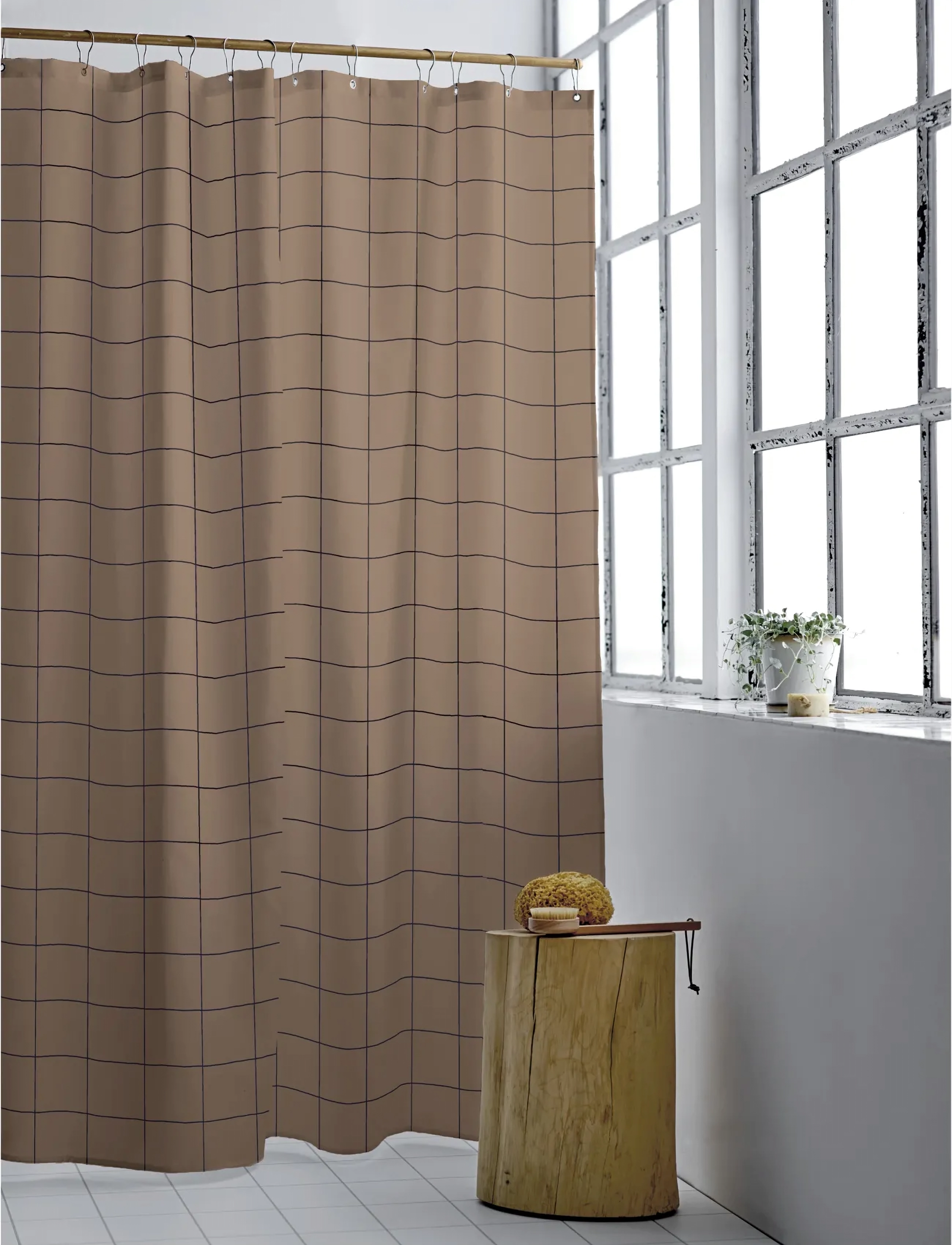 Södahl Badeforhæng Vista, 180X200 cm x 200, Bathroom Textiles, Braun - Shower Curtains, Homeware