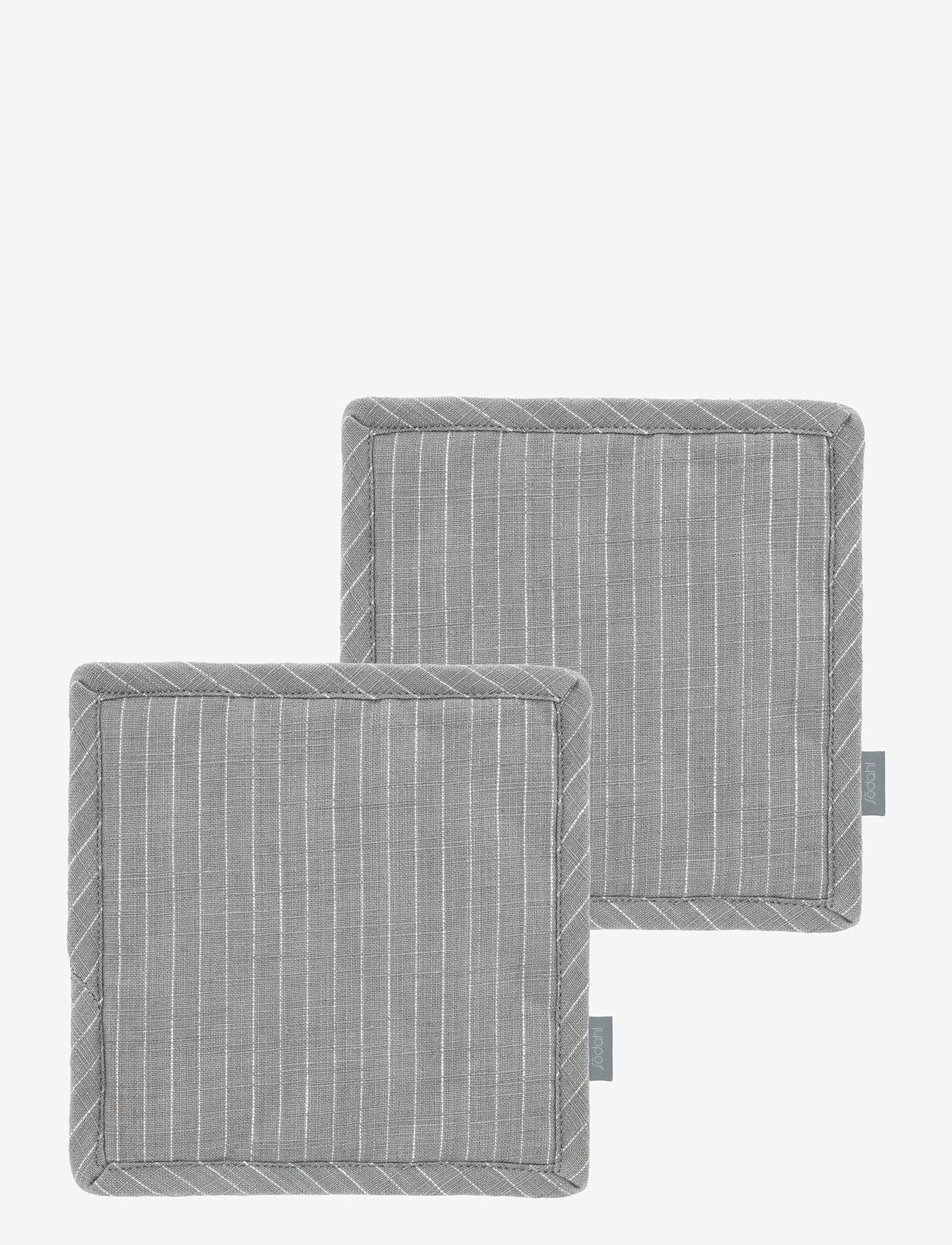 Södahl - Pot holders Line 2 pcs - ofenhandschuhe & topflappen - stone grey - 1
