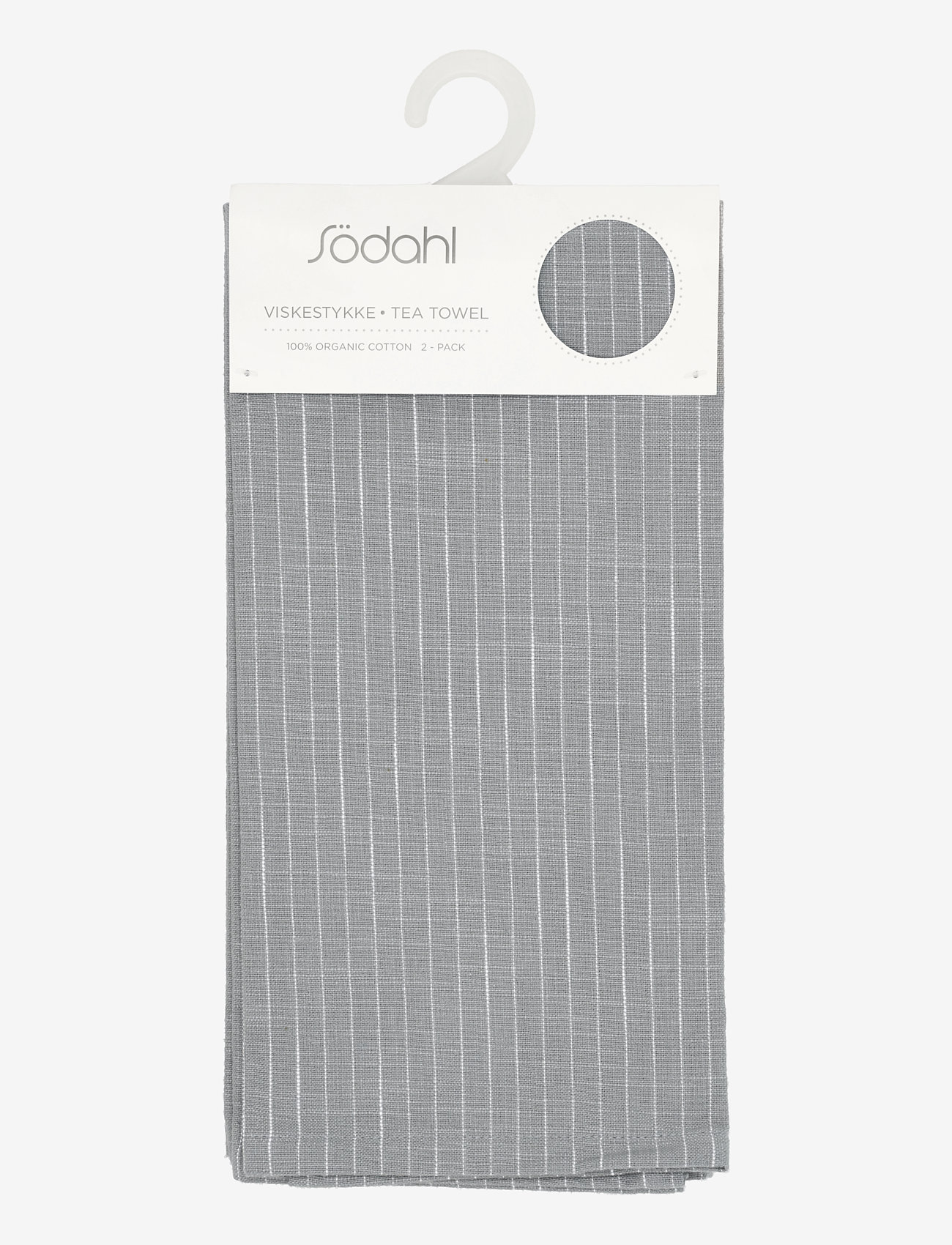 Södahl - Tea towel Line 2 pcs - pašluostės - stone grey - 1