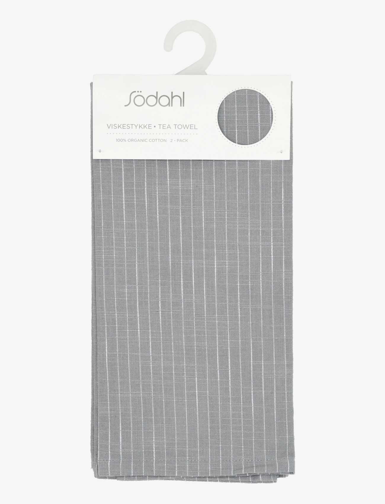 Södahl - Tea towel Line 2 pcs - keittiöpyyhkeet - stone grey - 1