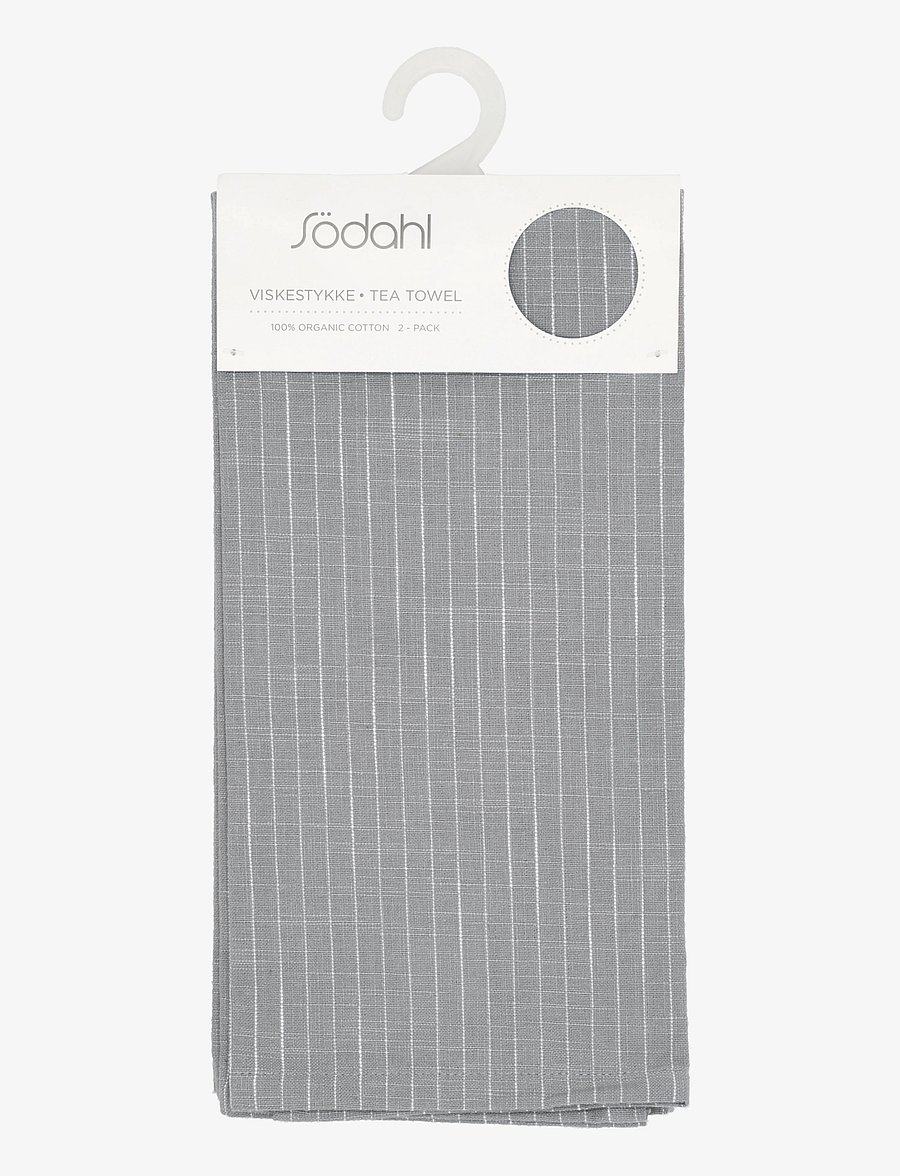 Södahl - Tea towel Line 2 pcs - küchenhandtücher - stone grey - 1