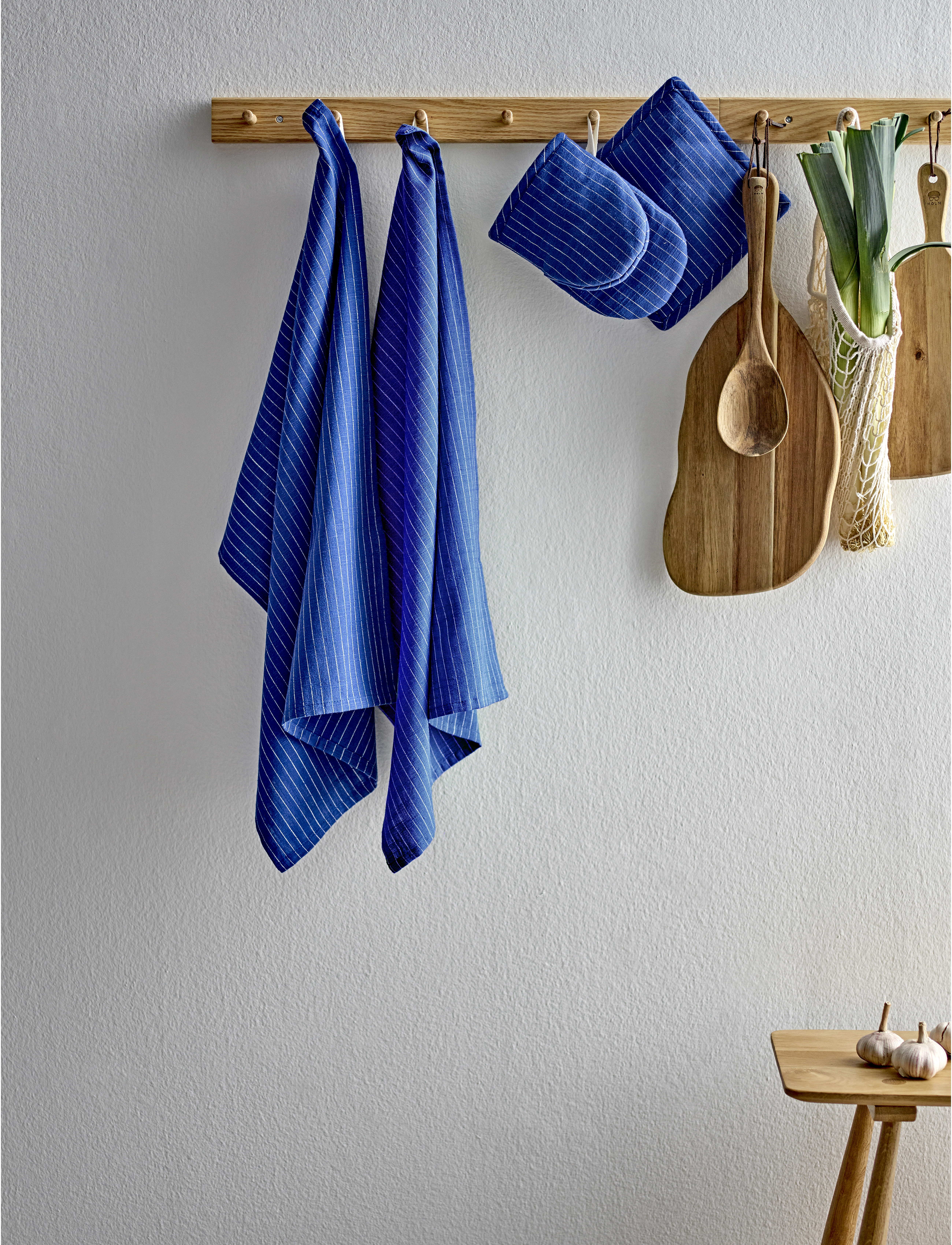 Södahl Grydelapper Line 2 Stk., 20X20 cm 20, Kitchen Textiles, Blau - Oven Mitts & Gloves, Homeware