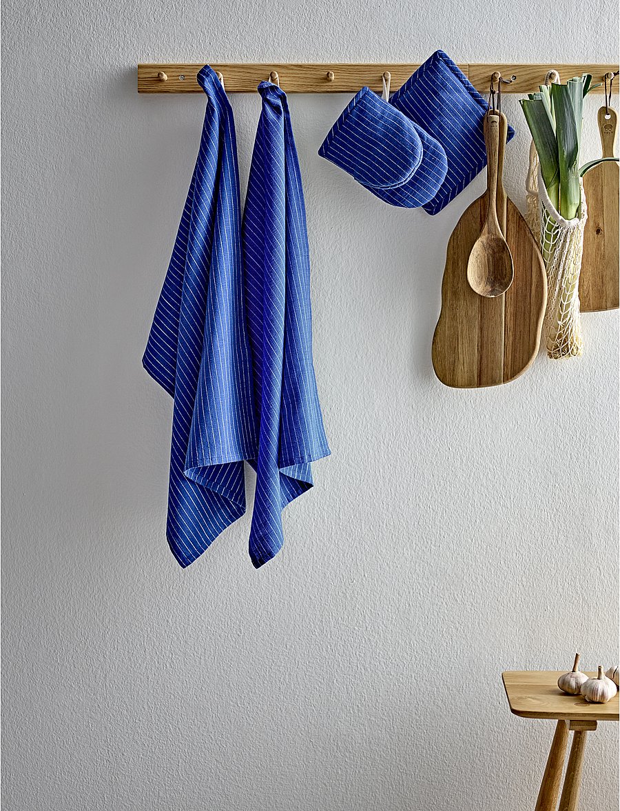 Södahl - Pot holders Line 2 pcs - ahjukindad, pajalapid ja potihoidjad - royal blue - 0