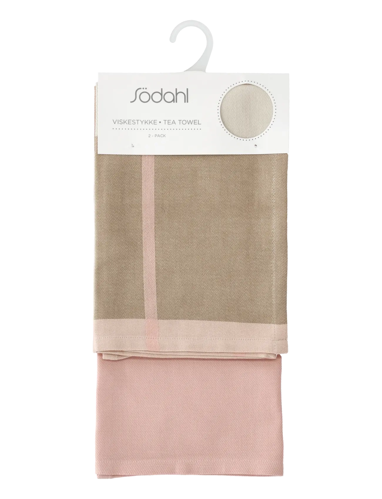 Södahl Viskestykke Blocks 2 Stk., Kitchen Håndklæde, Pink, Str: 50X70CM x 70
