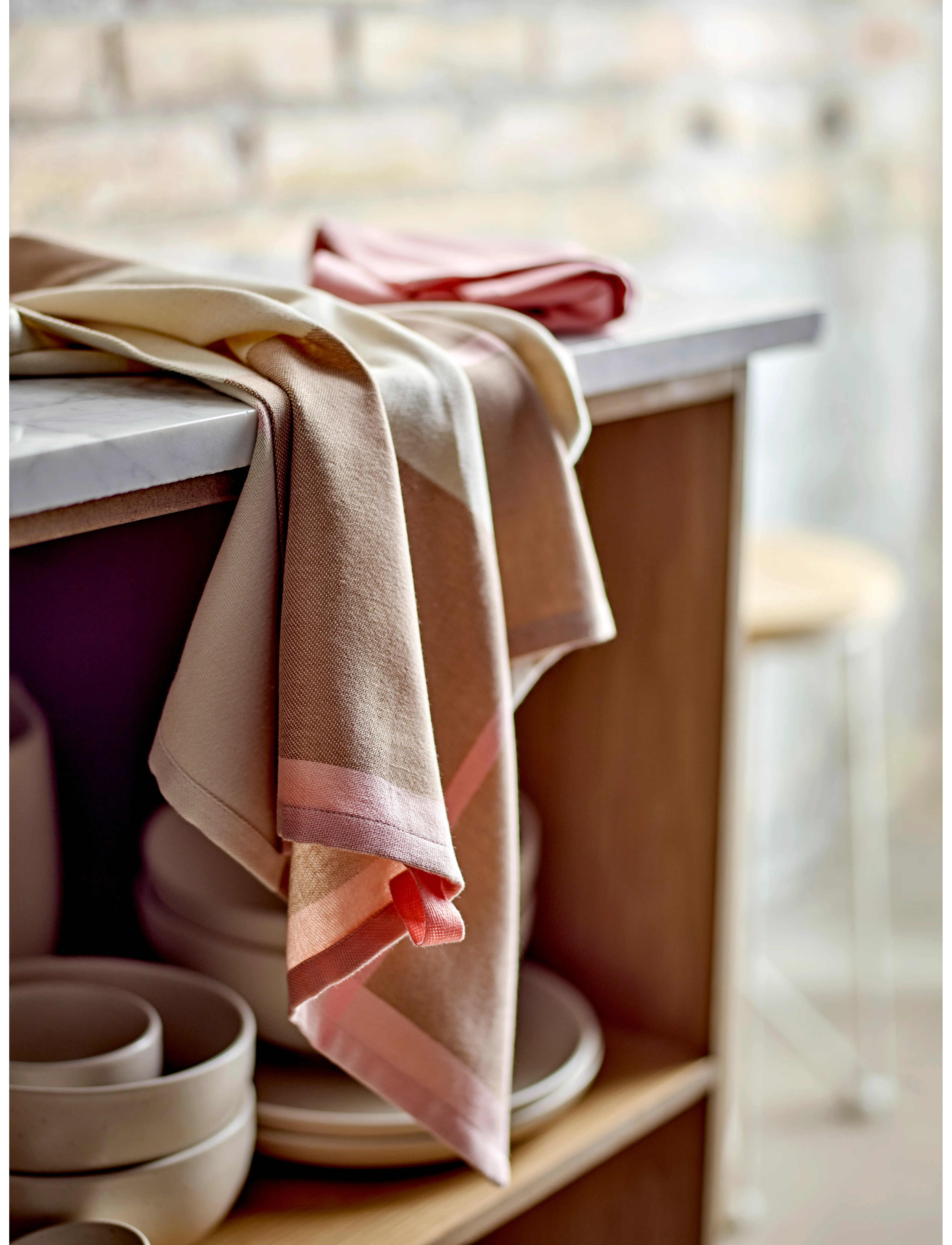 Södahl Viskestykke Blocks 2 Stk., 50X70 cm x 70, Kitchen Textiles, Rosa - Towels, Homeware