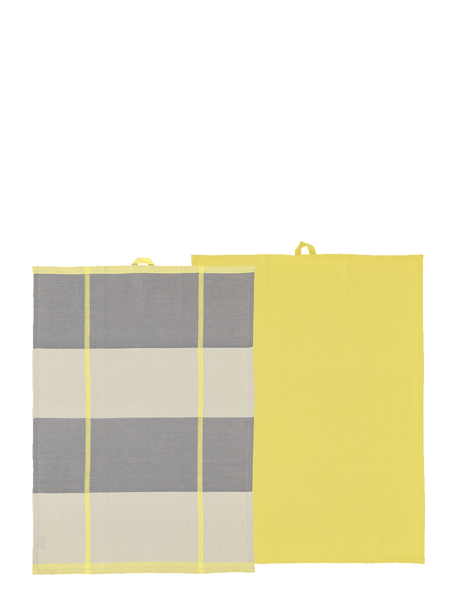 Södahl - Tea towel Blocks 2 pcs - köögirätikud - yellow - 1