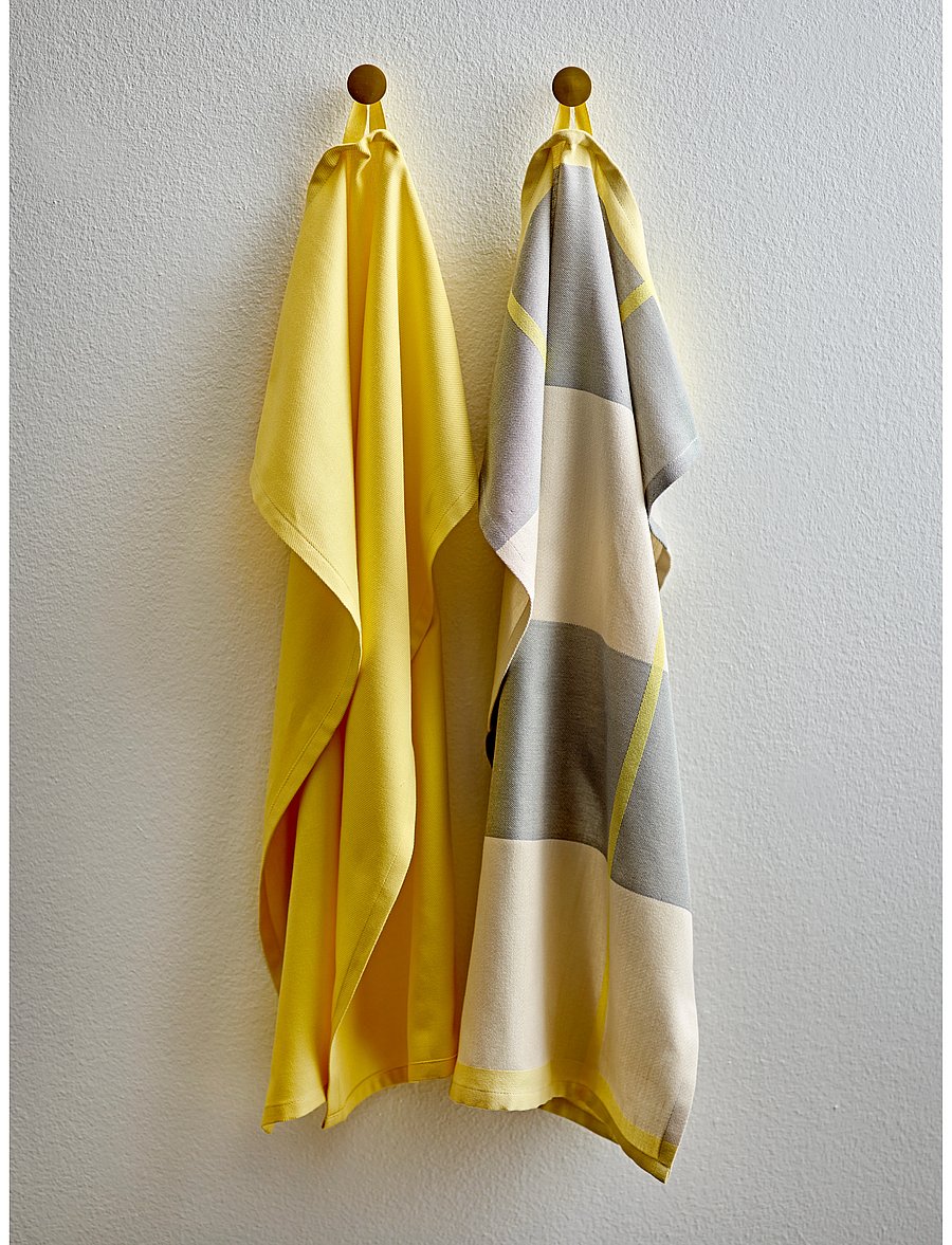 Södahl - Tea towel Blocks 2 pcs - köögirätikud - yellow - 0