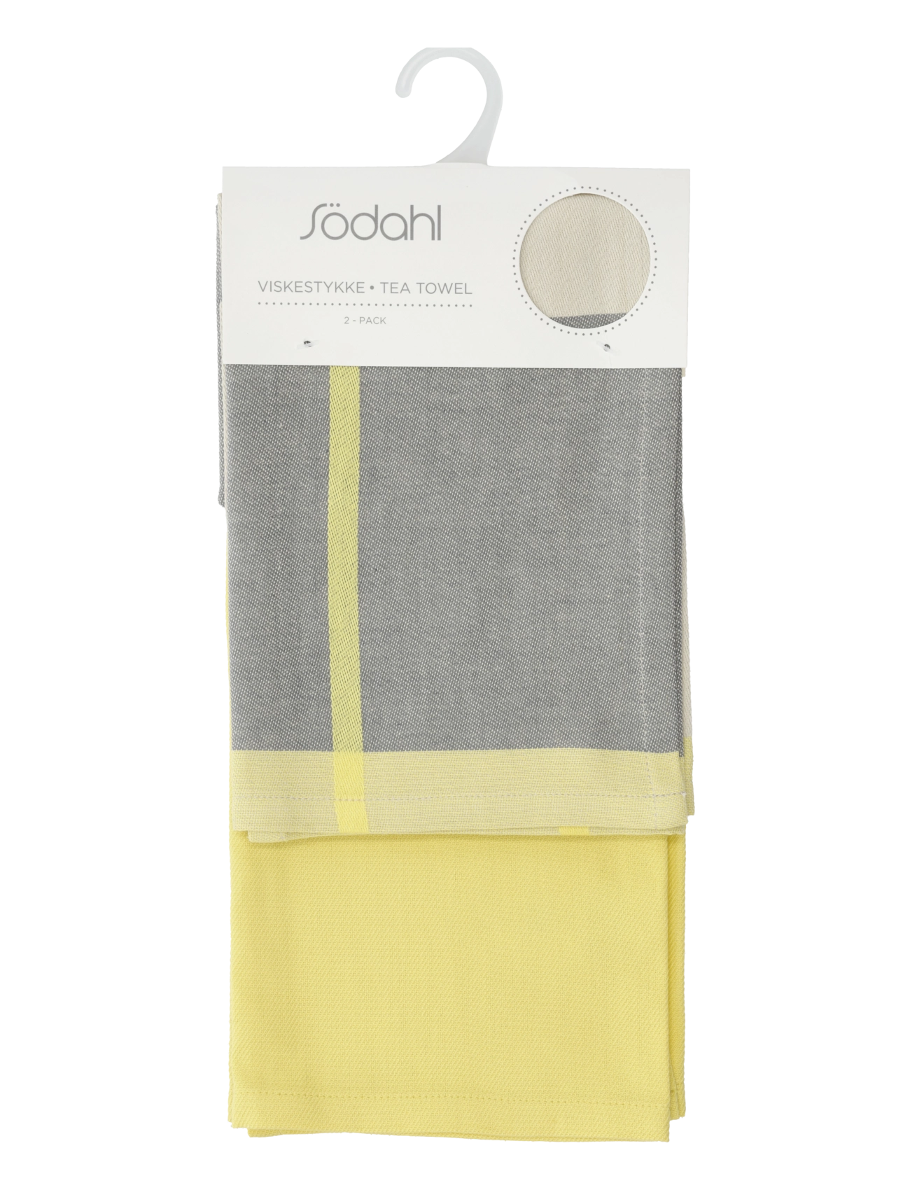 Södahl - Tea towel Blocks 2 pcs - tea towels - yellow - 4
