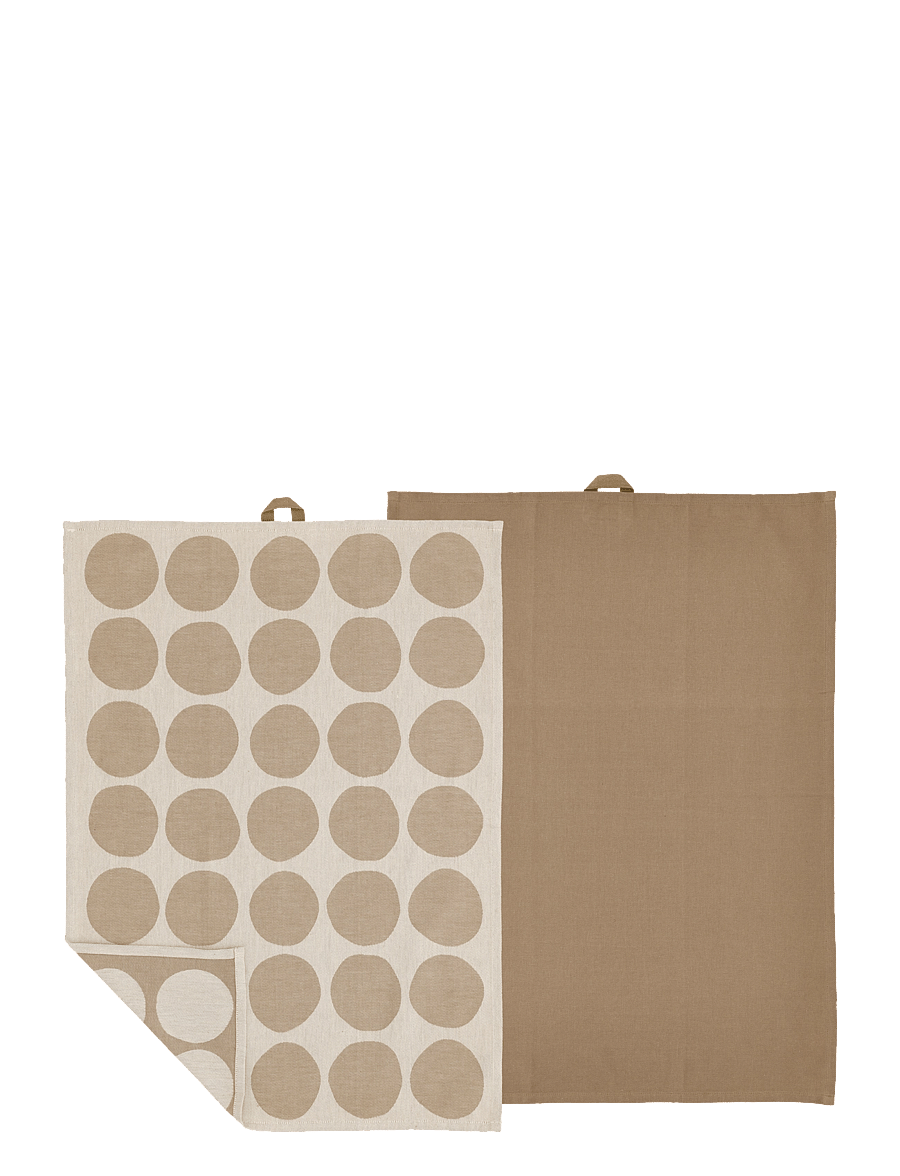 Södahl - Tea towel Bubbles 2 pcs - köögirätikud - warm taupe - 1