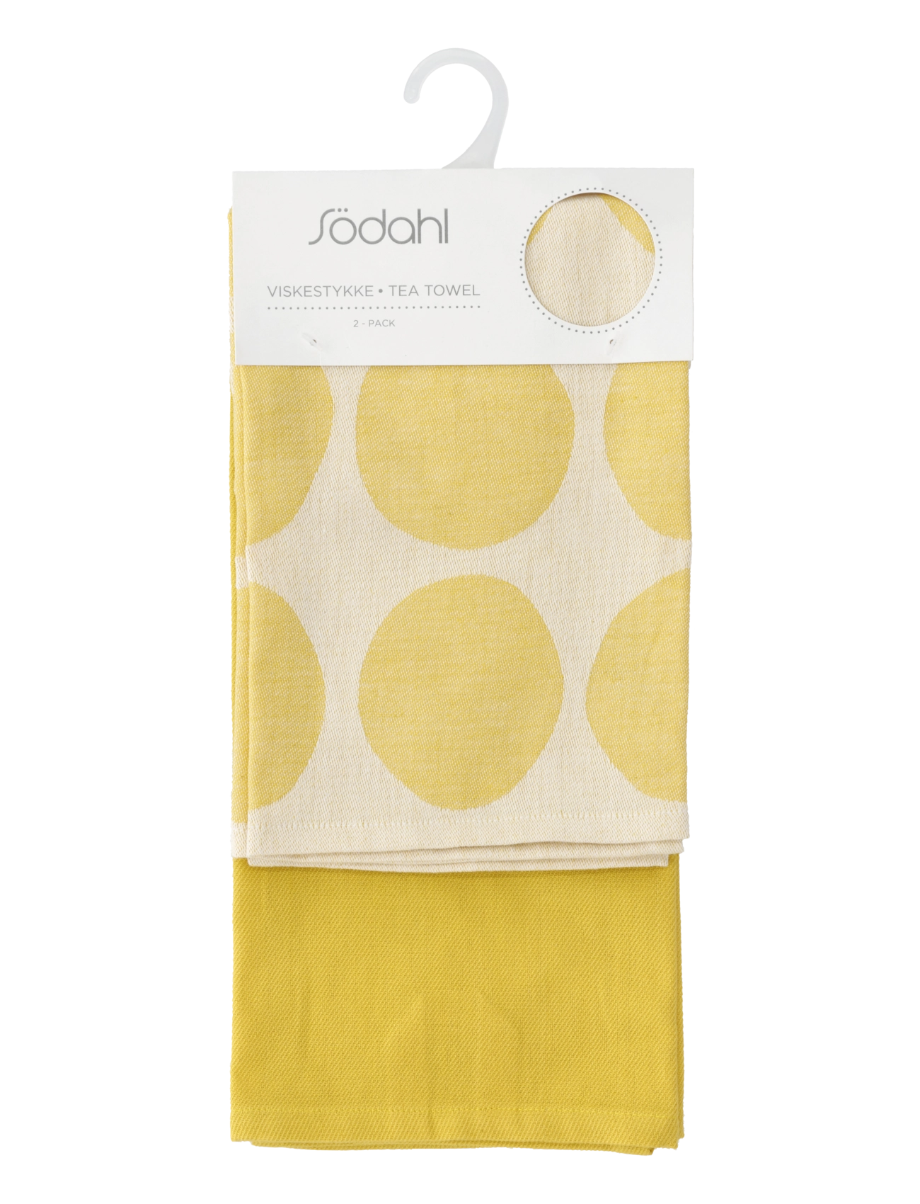 Södahl - Tea towel Bubbles 2 pcs - zemākās cenas - yellow - 3