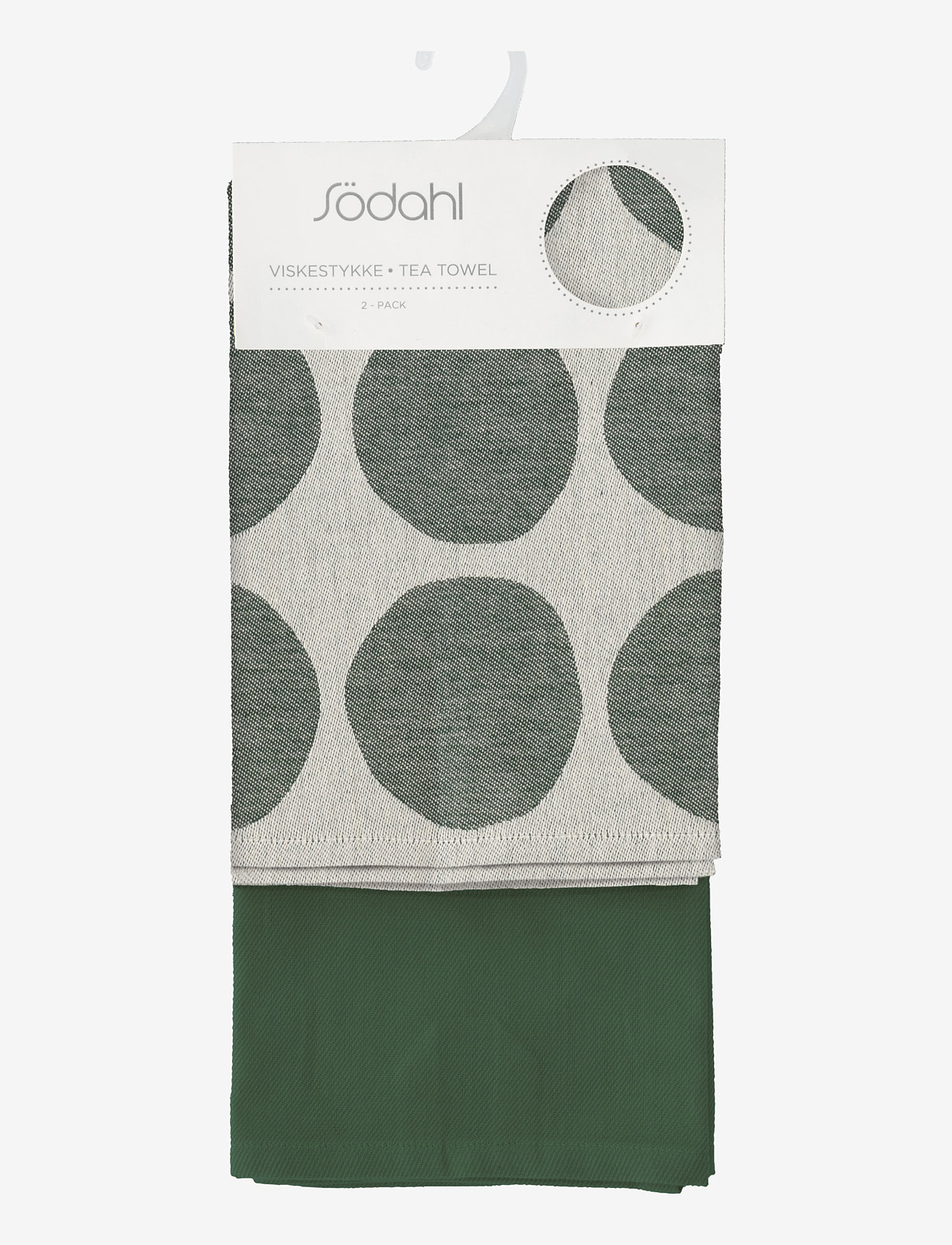 Södahl - Tea towel Bubbles 2 pcs - madalaimad hinnad - pine green - 3