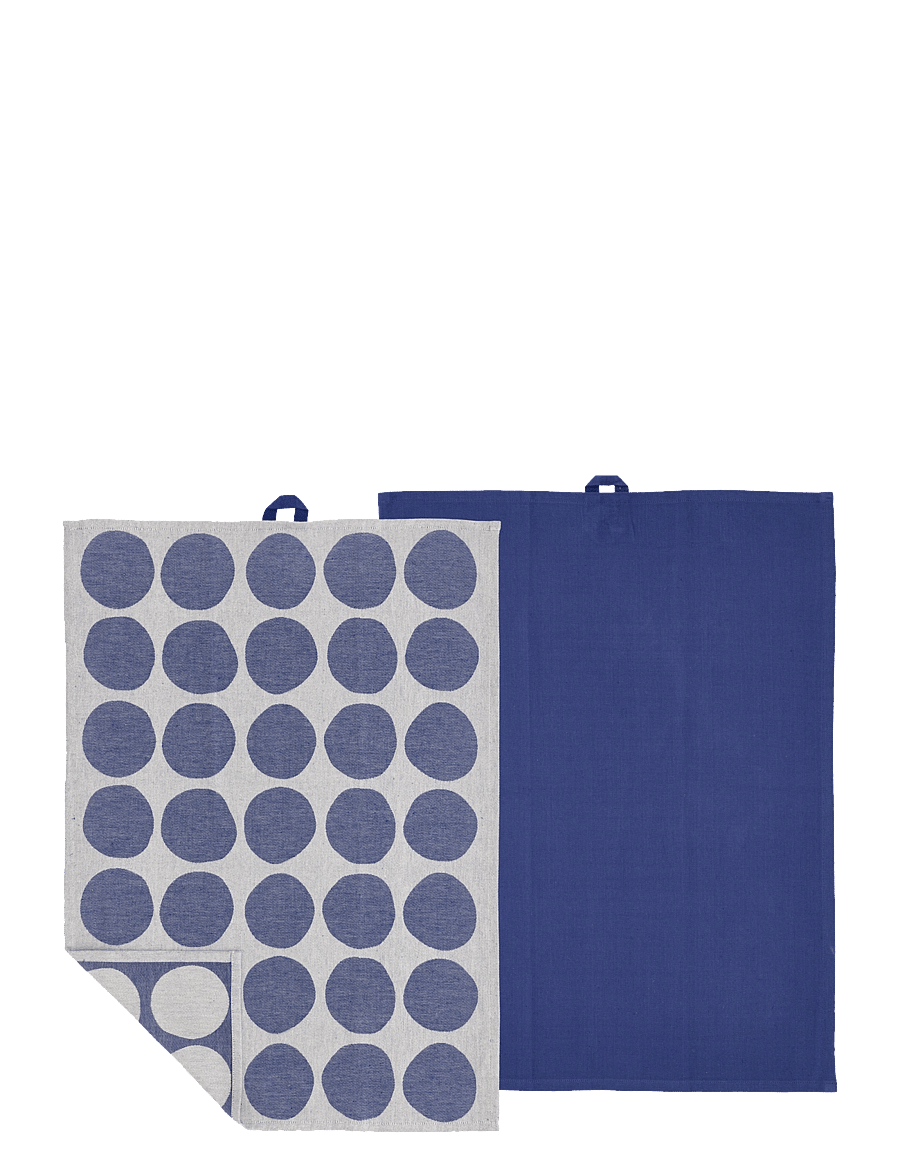 Södahl - Tea towel Bubbles 2 pcs - köögirätikud - royal blue - 1