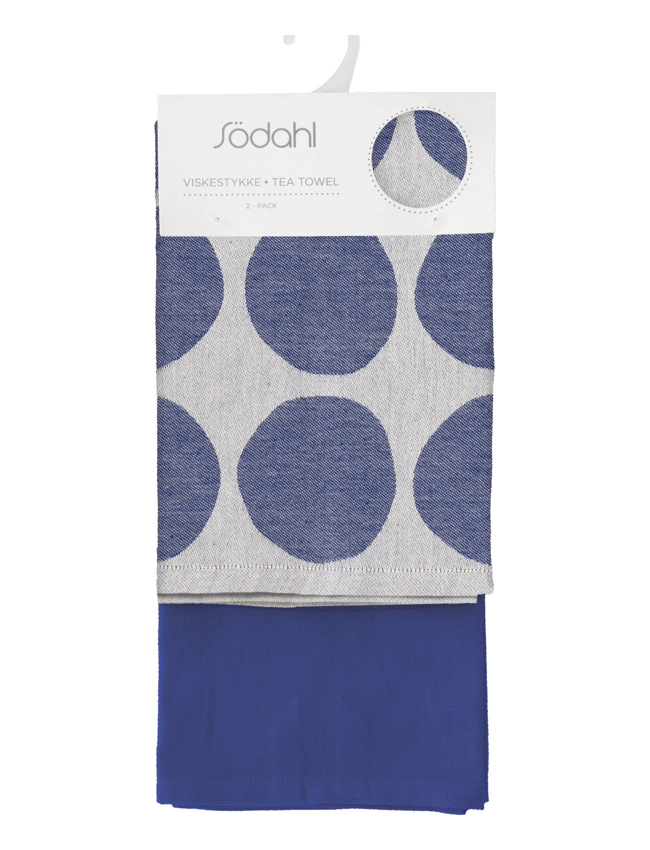 Södahl - Viskestykke Bubbles 2 stk. - laveste priser - royal blue - 3