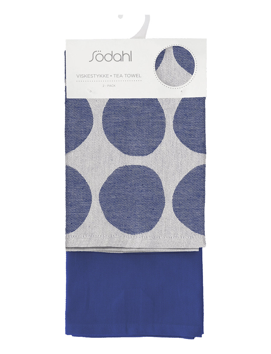 Södahl - Tea towel Bubbles 2 pcs - köögirätikud - royal blue - 4
