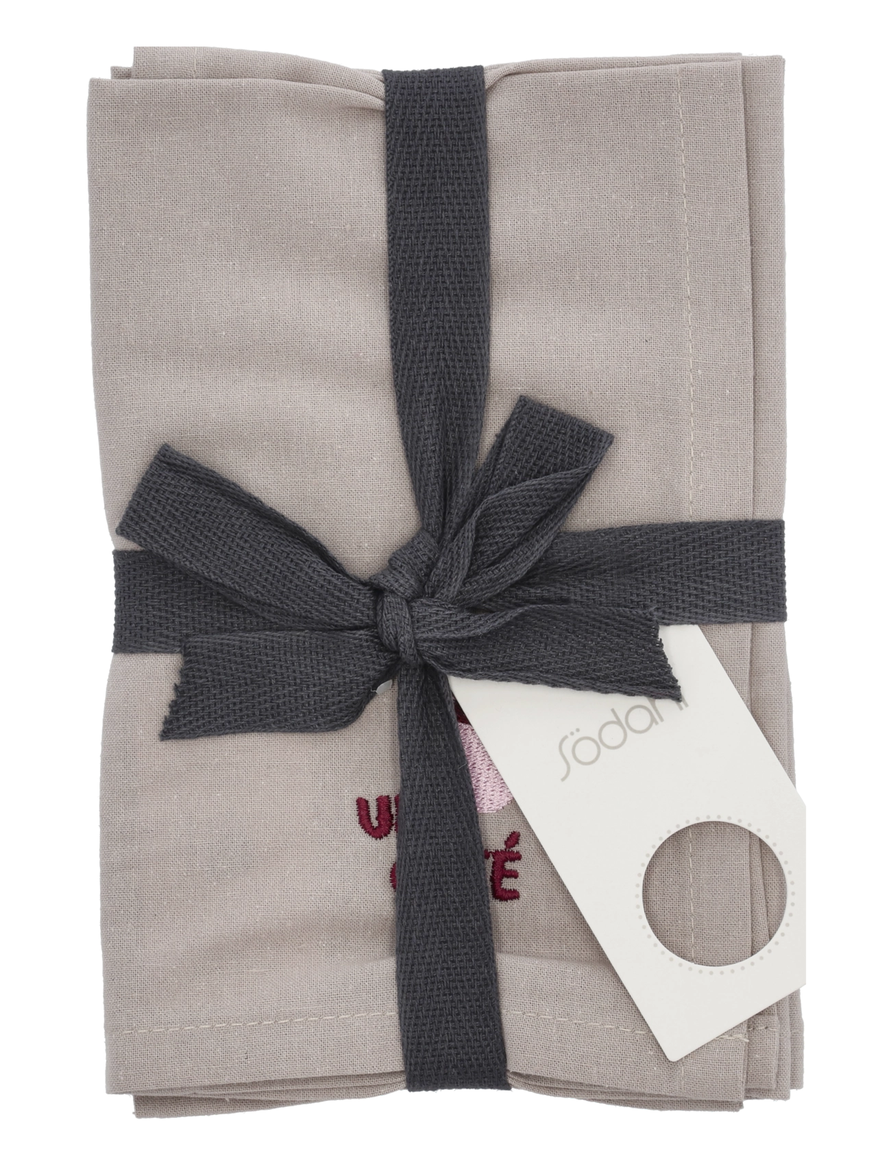 Södahl - Napkins Bistro 2 pcs - lina un kokvilnas salvetes - coffee brown - 2