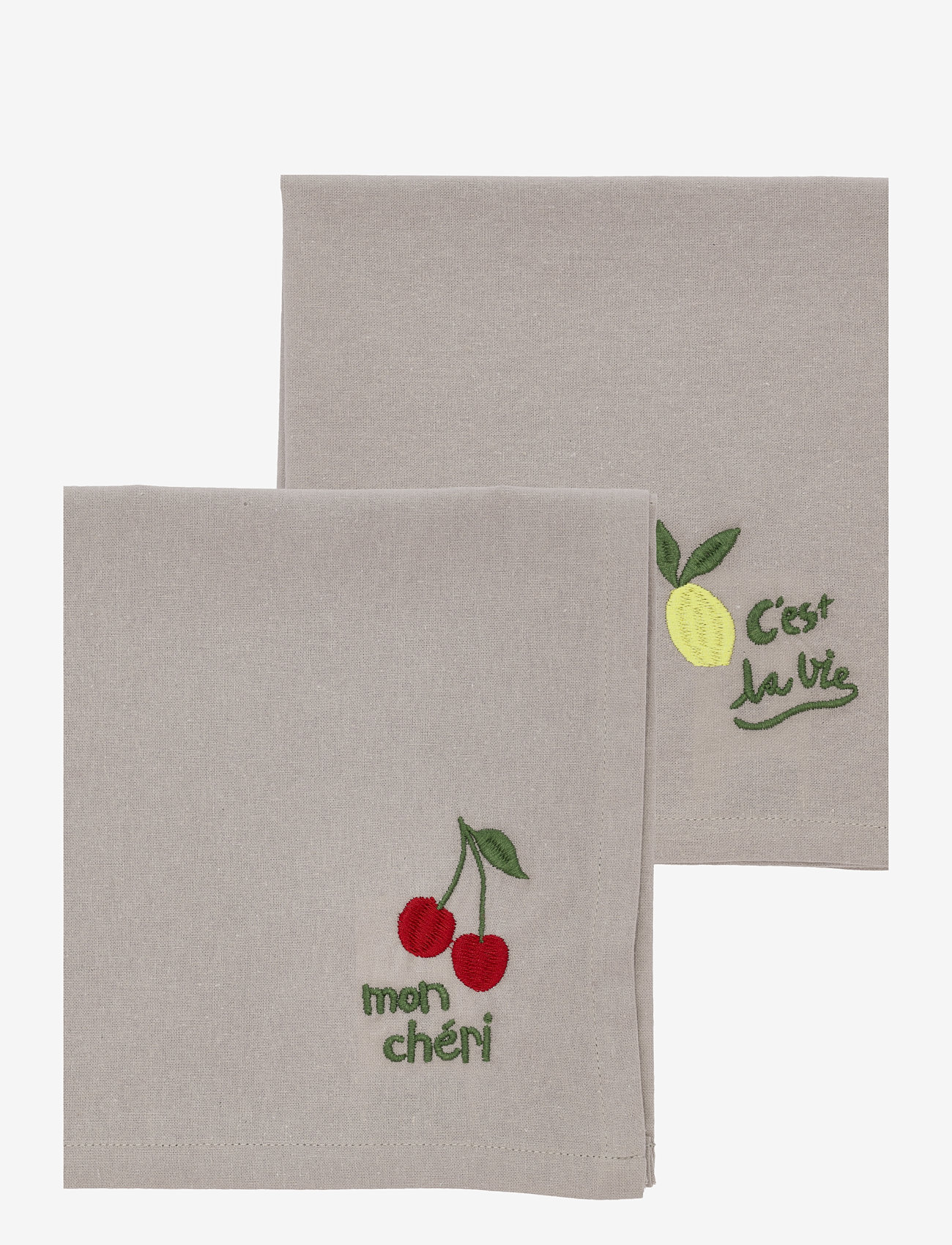 Södahl - Napkins Bistro 2 pcs - stoffservietten - green - 0