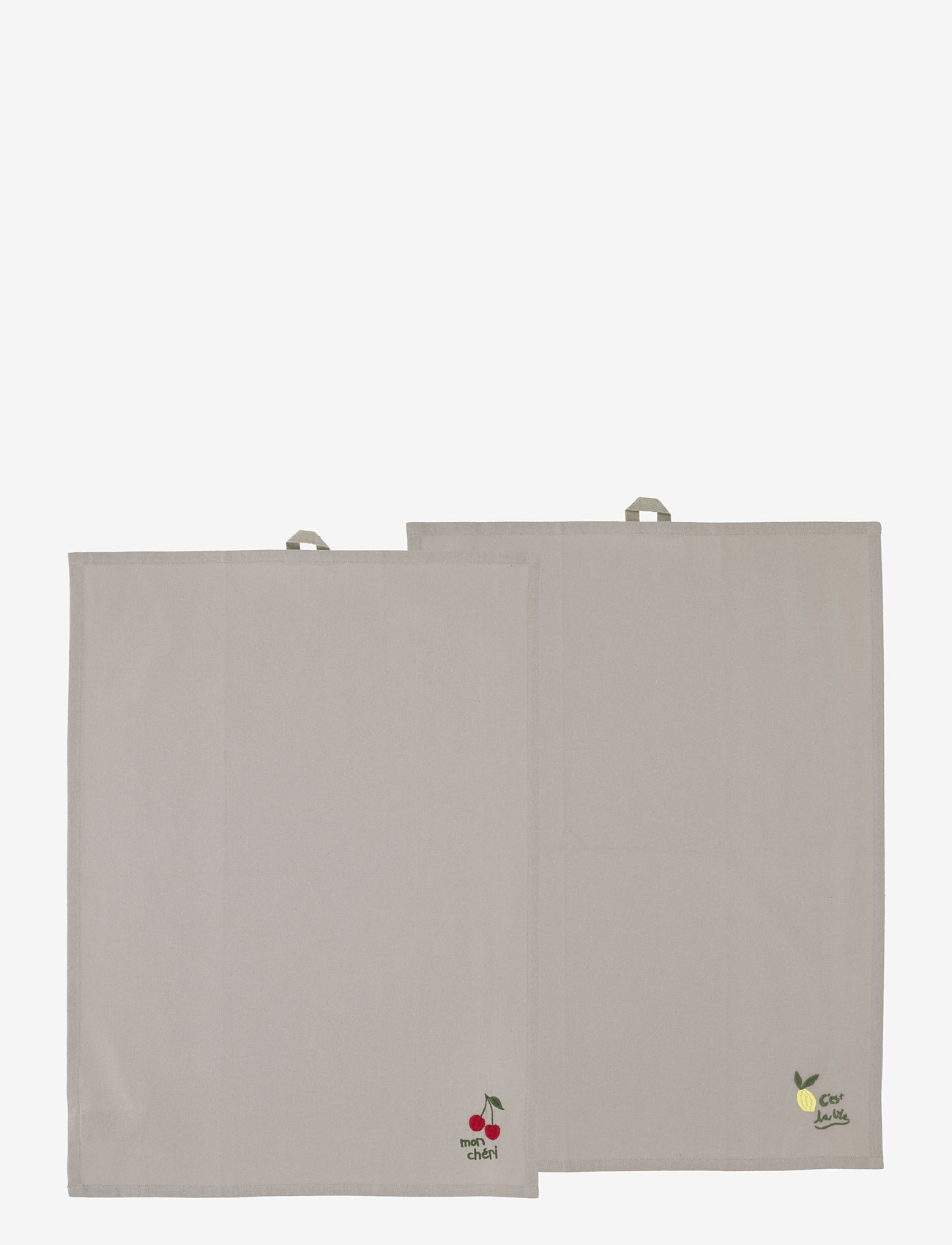 Södahl - Tea towel Bistro 2 pcs - keittiöpyyhkeet - green - 1