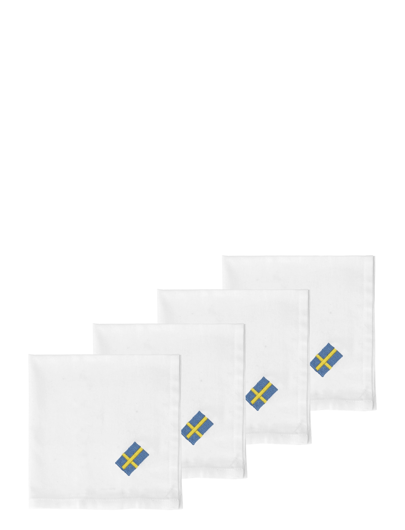 Södahl Napkins Festlig 4 pcs - Napkins - WHITE / multi