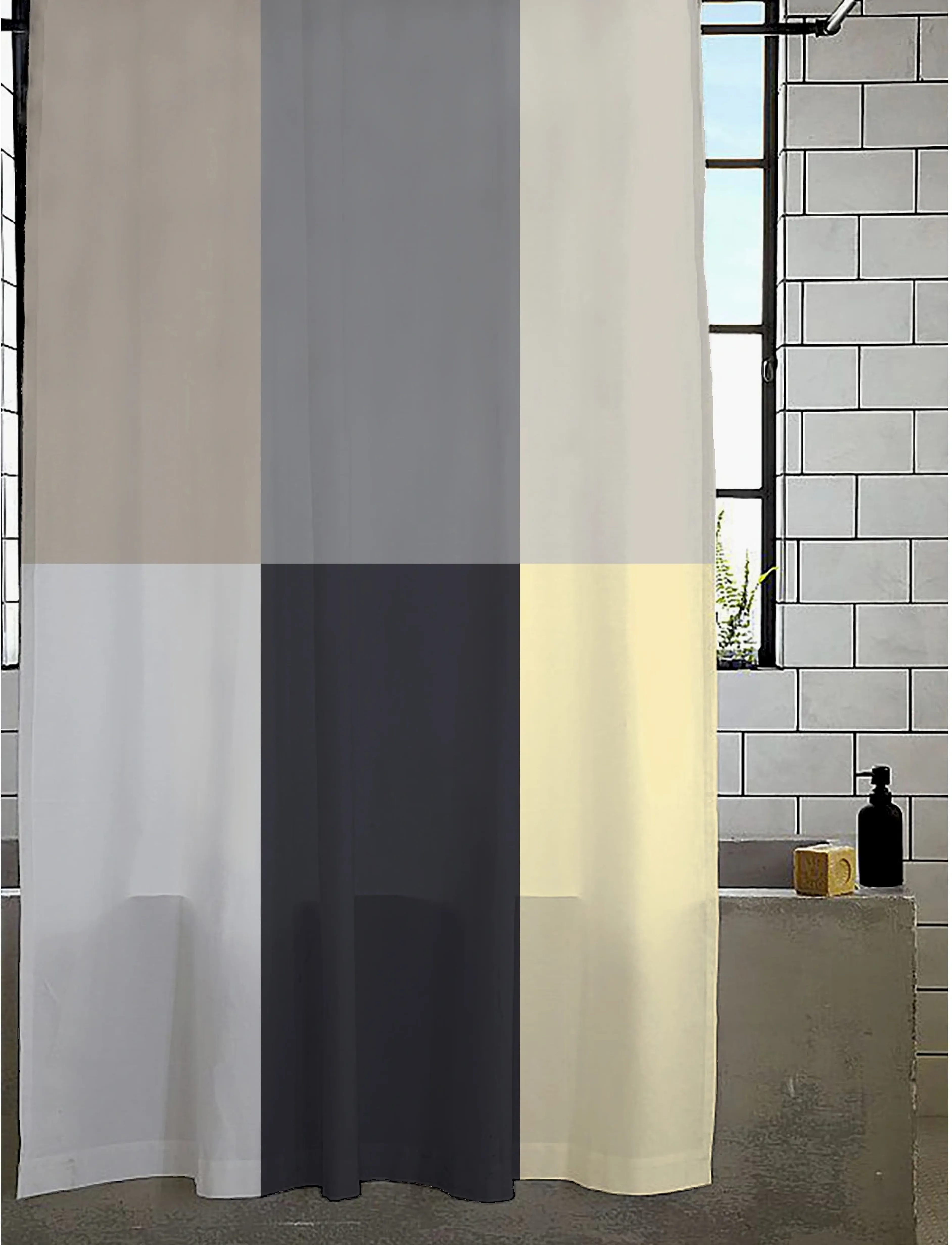Södahl Badeforhæng Fusion, 180X200 cm x 200, Multi/patterned, Tekstiler Til Badeværelset > Bruseforhæng, Unisex
