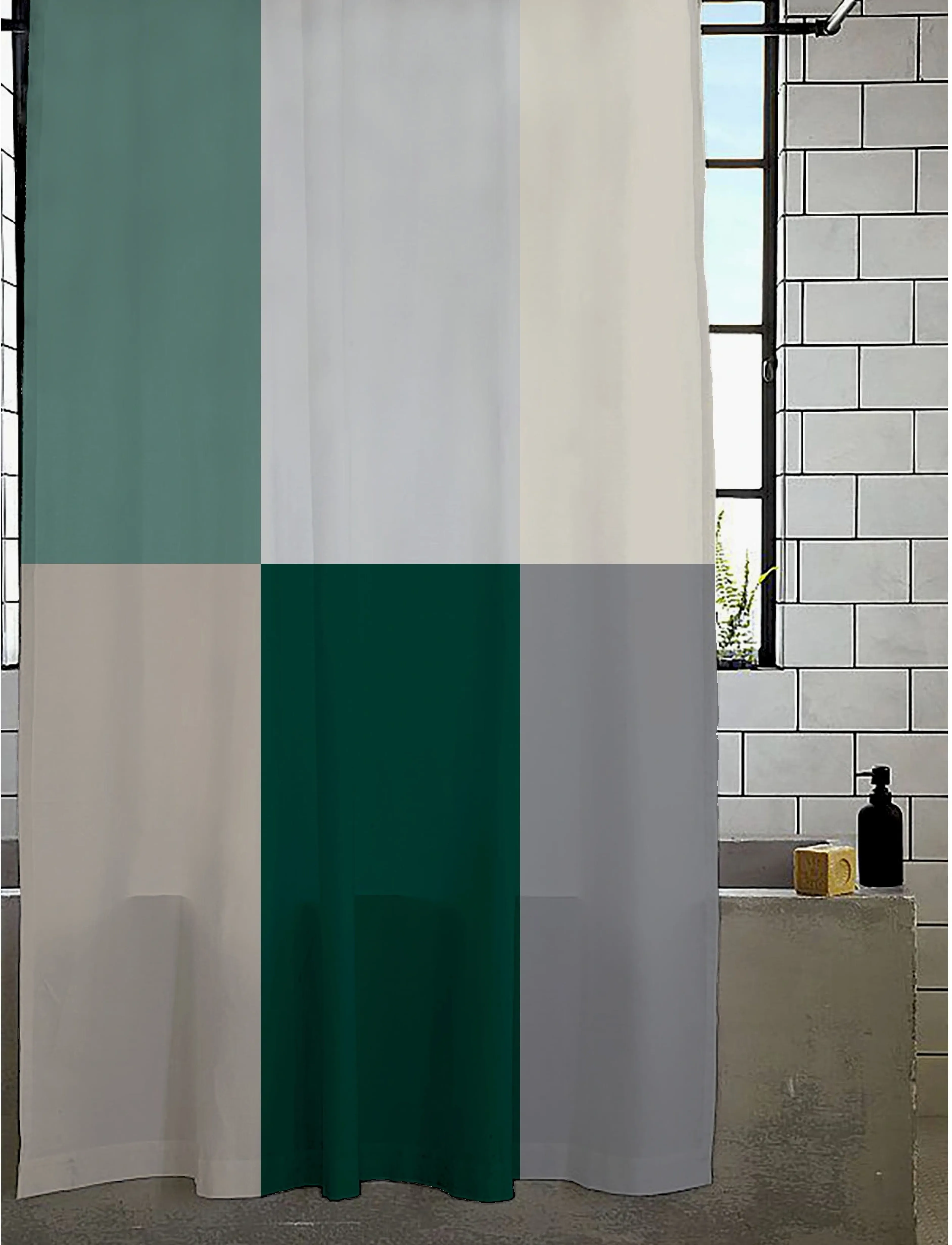 Södahl Badeforhæng Fusion, 180X200 cm x 200, Bathroom Textiles, Mehrfarbig/gemustert - Shower Curtains, Homeware