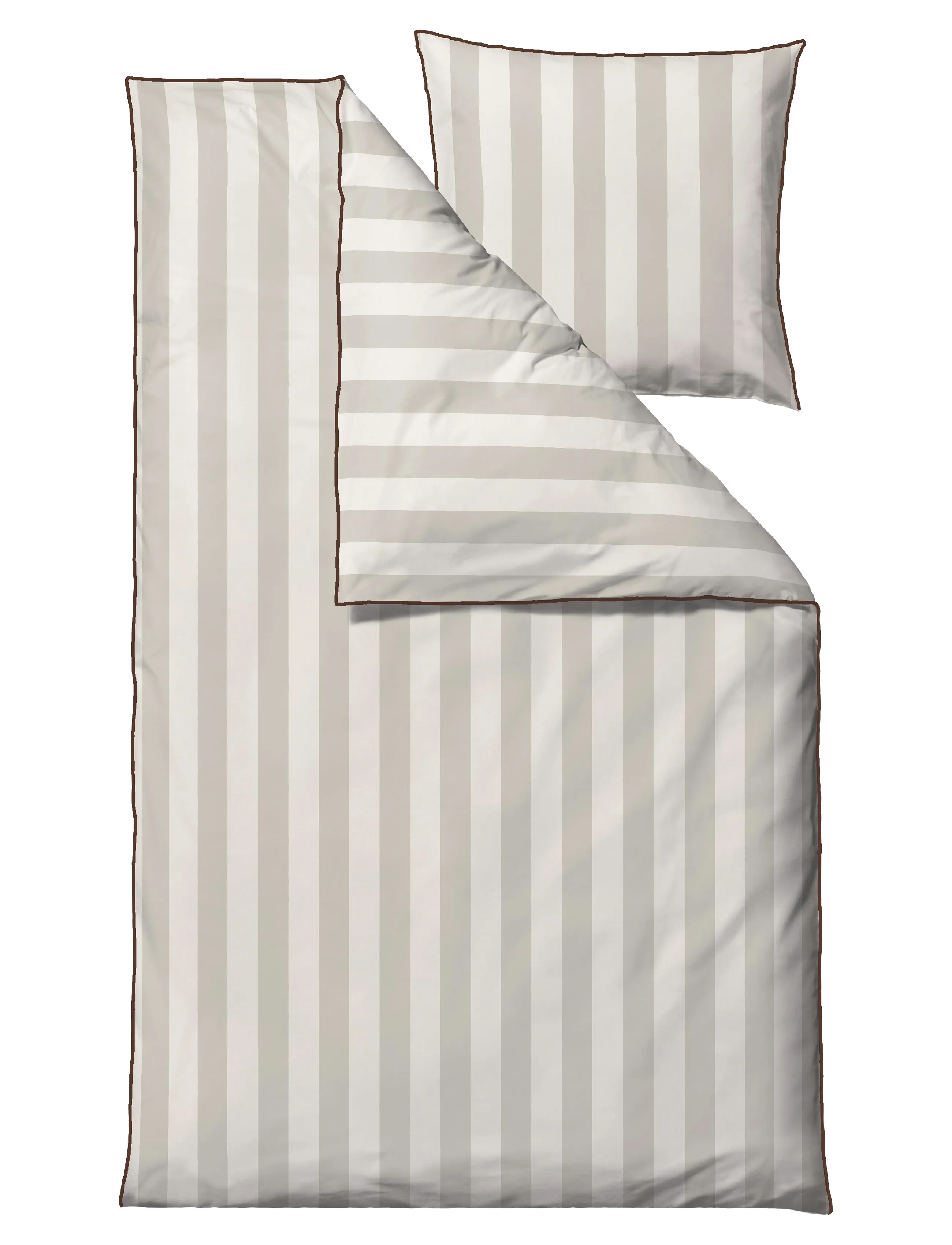 Södahl Sengetøj Ray, Bed Sæt, Grå, Str: 140X220/60X63CM