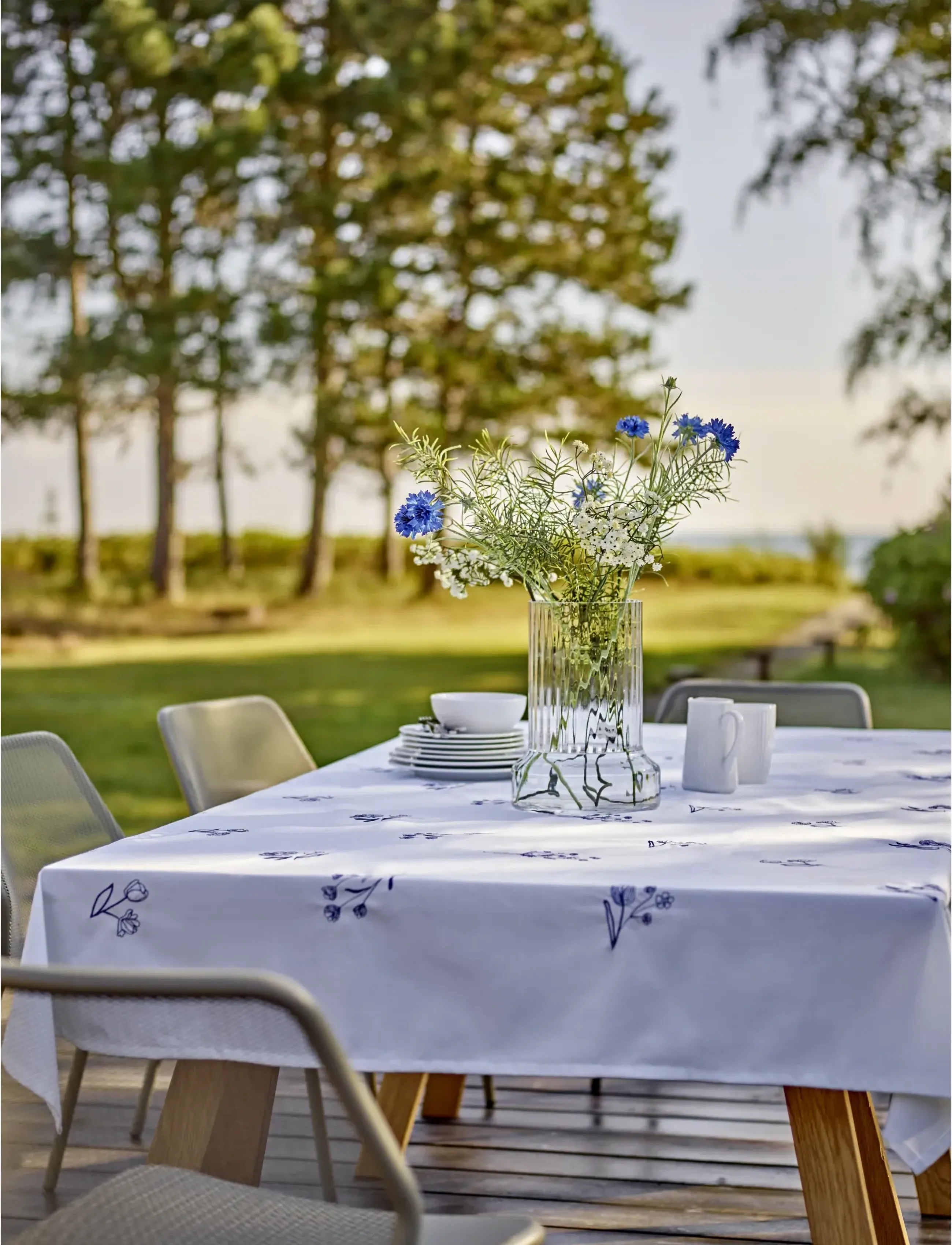 Södahl Dug Charm, 140X320, Kitchen Textiles, Weiß - Tablecloths & Table Runners, Homeware