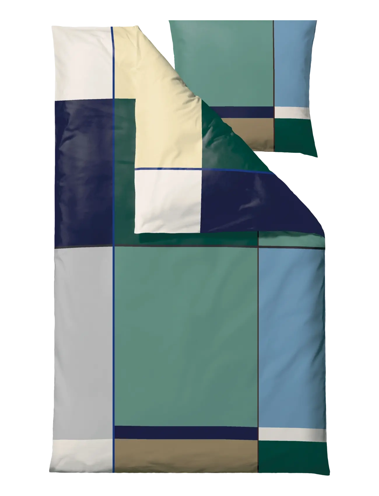 Södahl Sengetøj Colour Block, 140X200 cm 60X63 cm, Bedtextiles, Mehrfarbig/gemustert - Bed Sets, Homeware
